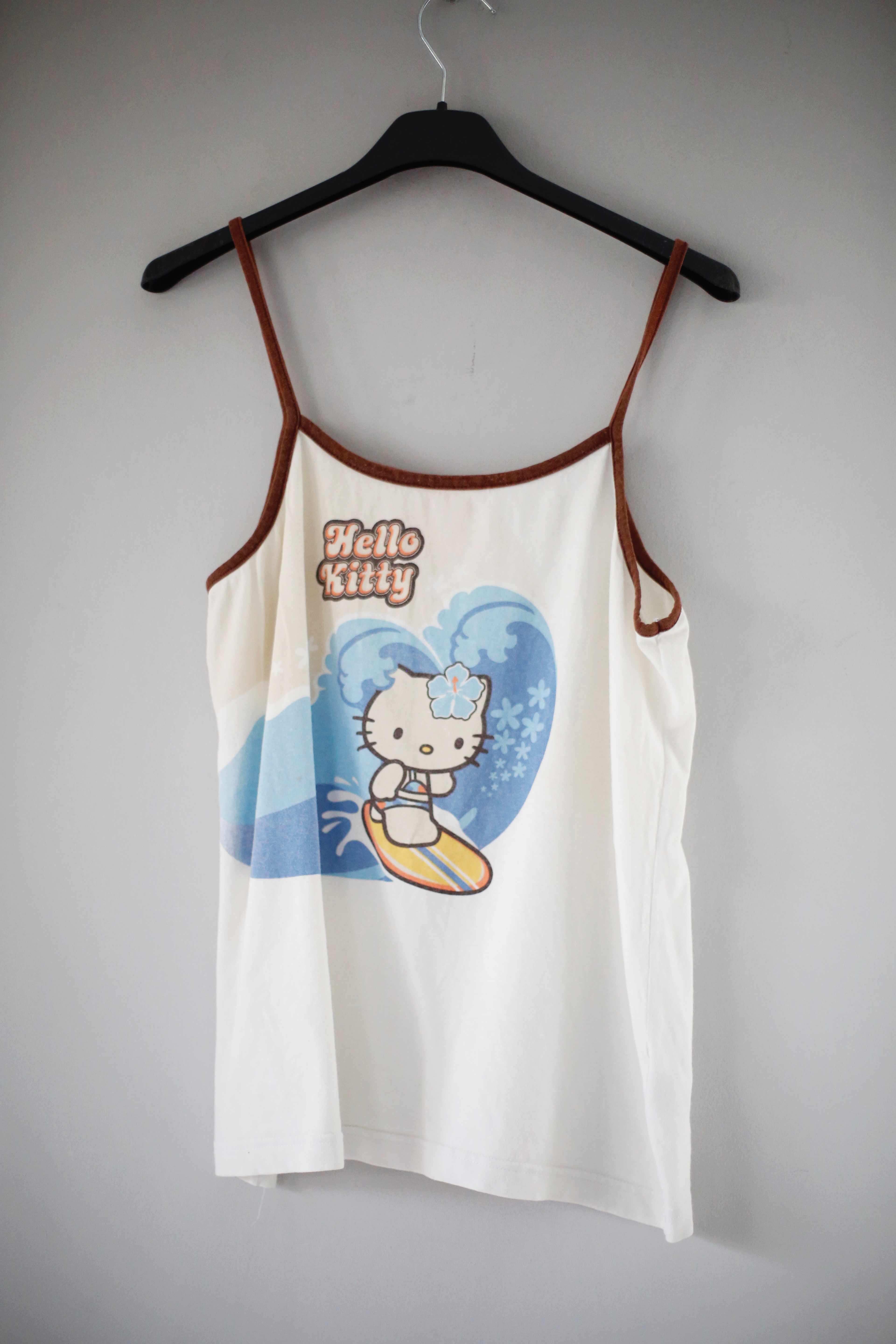 True Vintage Hello Kitty Top Shirt Oberteil weiß 90s 40 L 38 M Tanktop