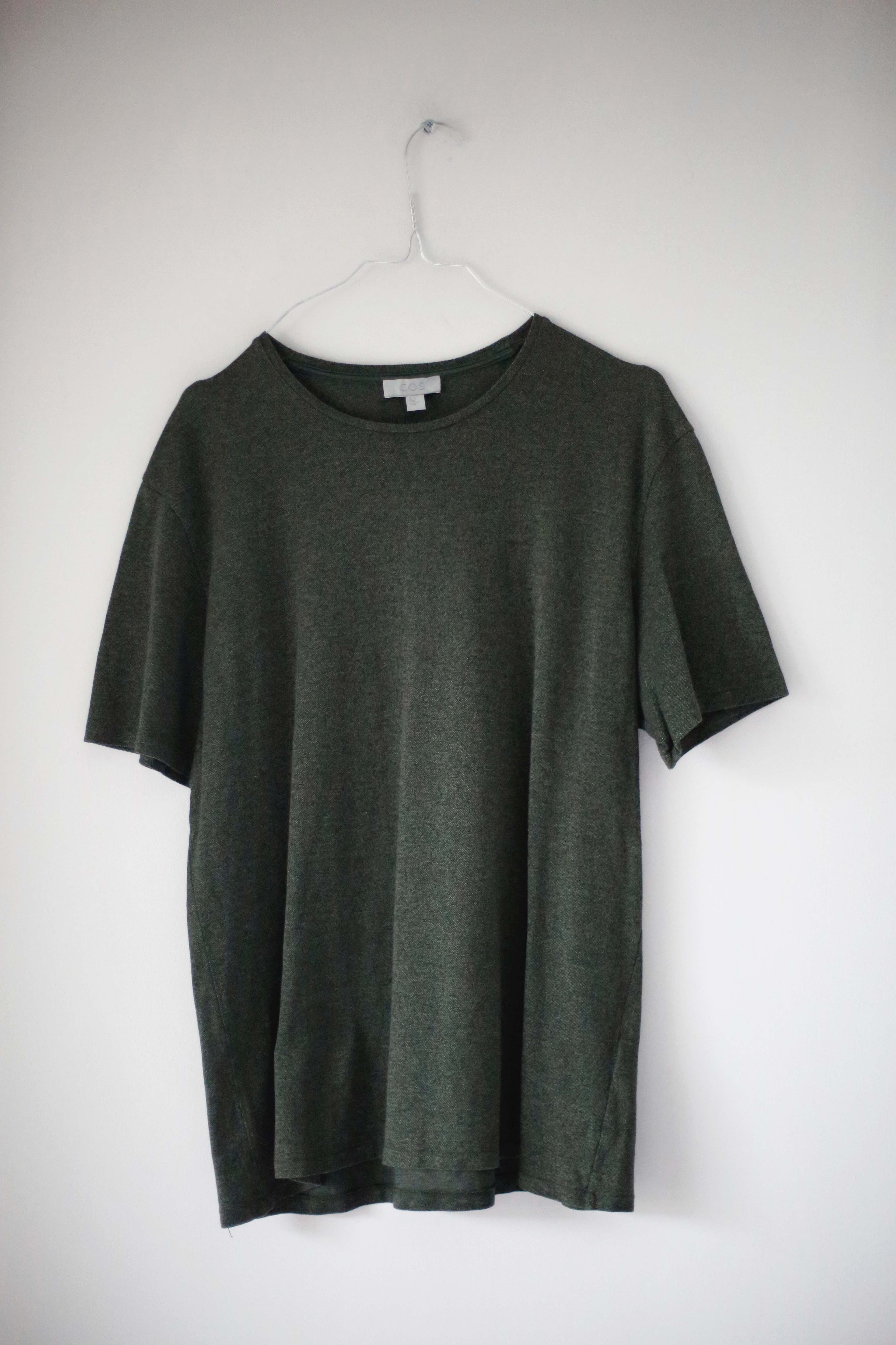 COS Shirt Grün L basic dunkelgrün waldgrün T-Shirt Oberteil einfarbig