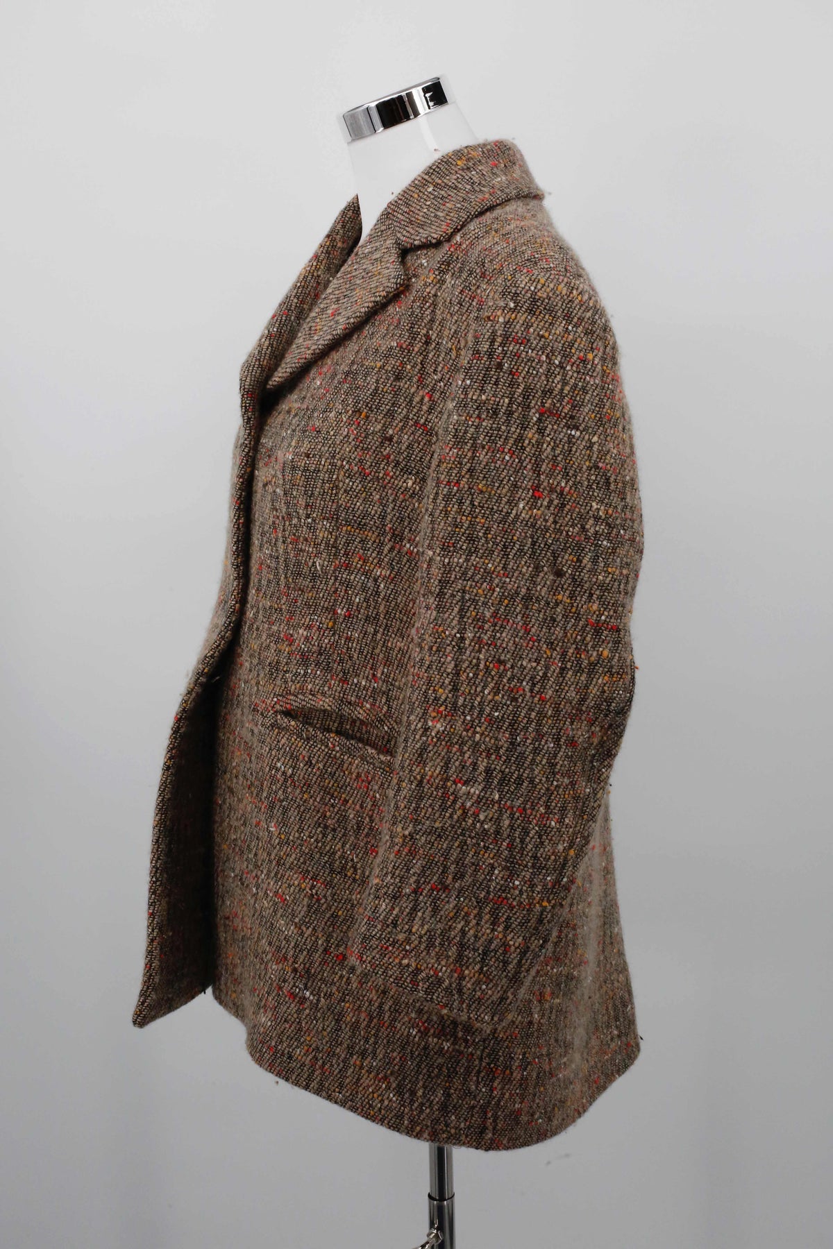 Ganni Blazer braun Wolle Wollblazer Boxy XXS/XS Manteco