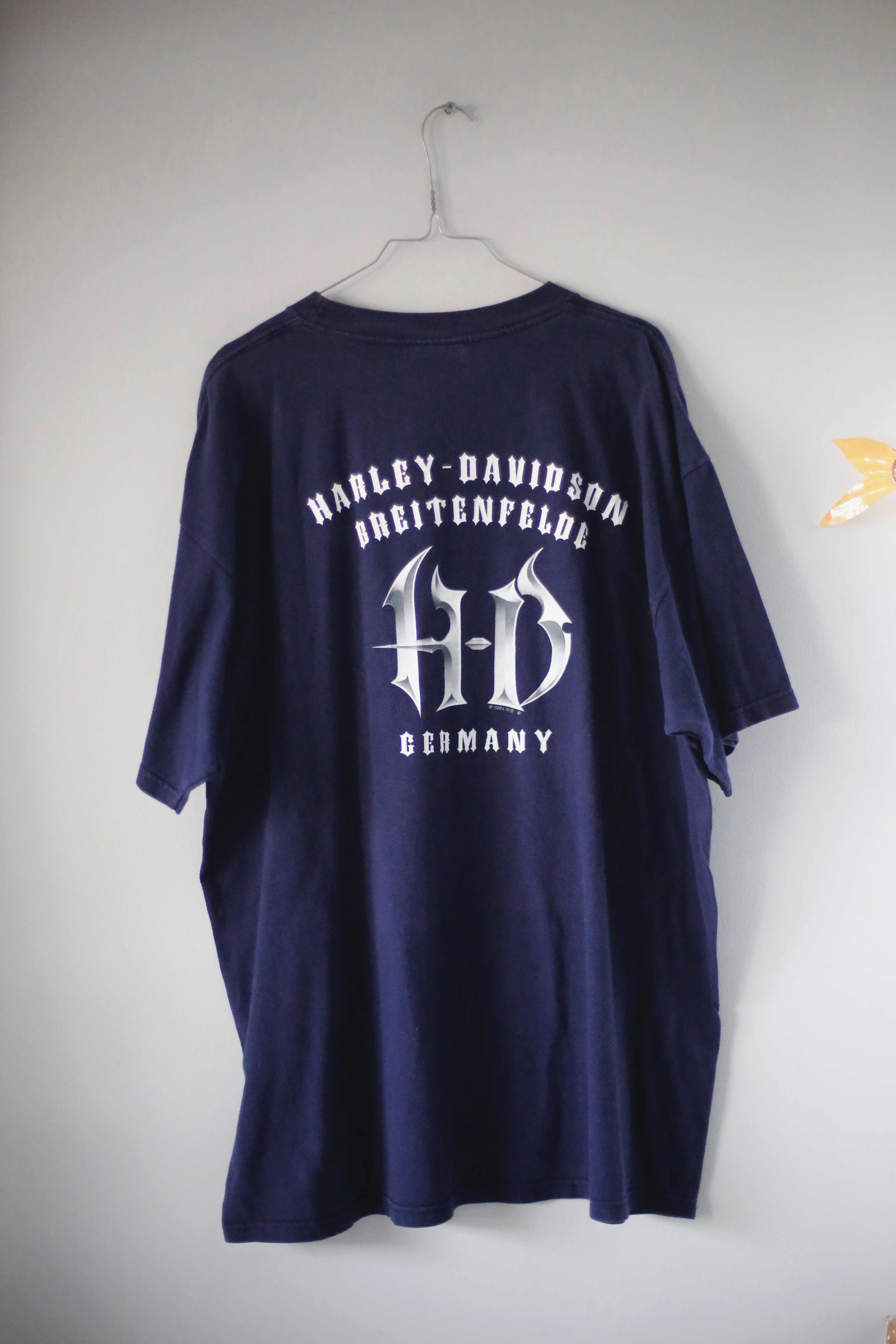 Harley Davidson Shirt T-Shirt basic dunkelblau XXL print