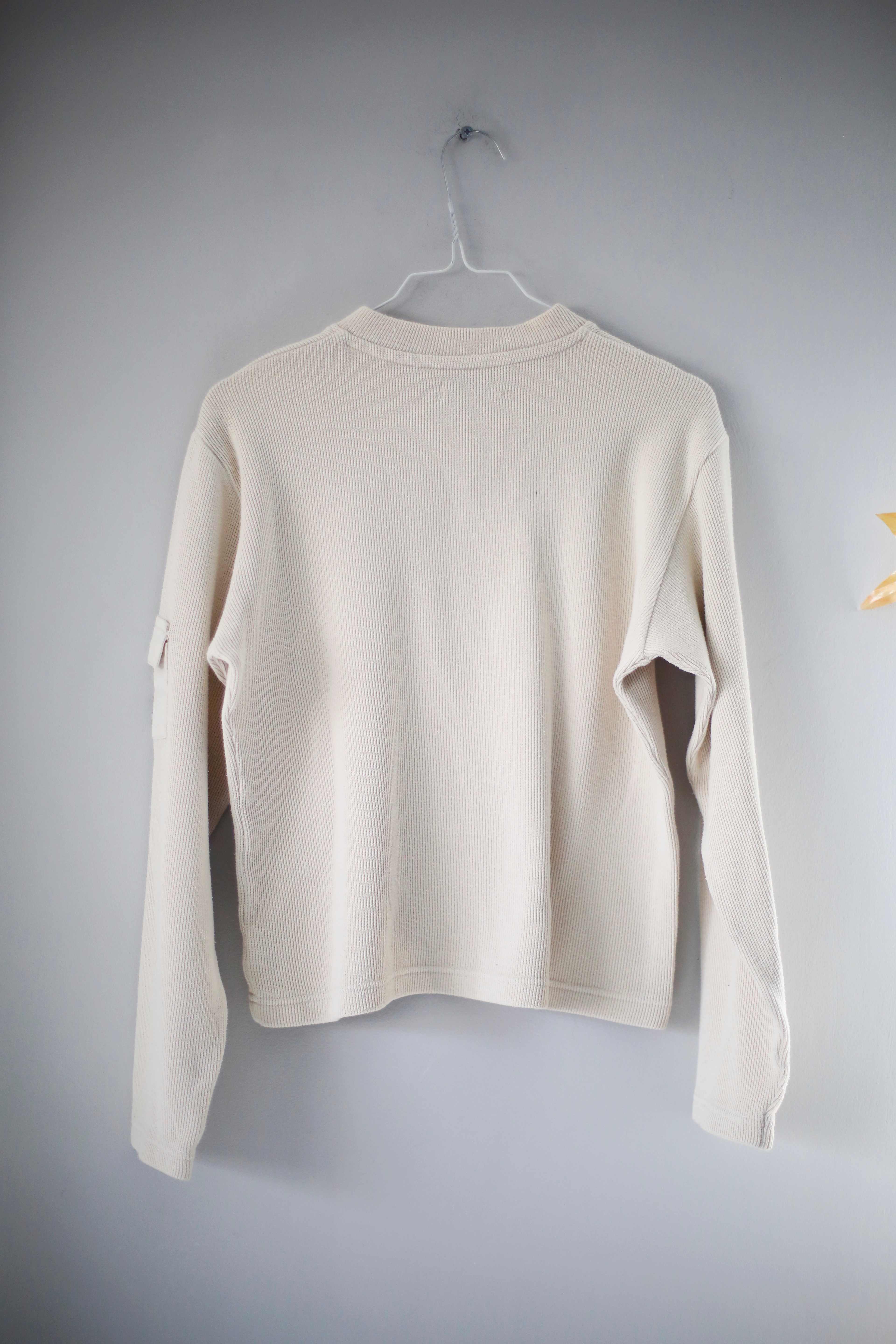 True Vintage Pullover Sweater Creme Tomster Beige 36 S V-Ausschnitt