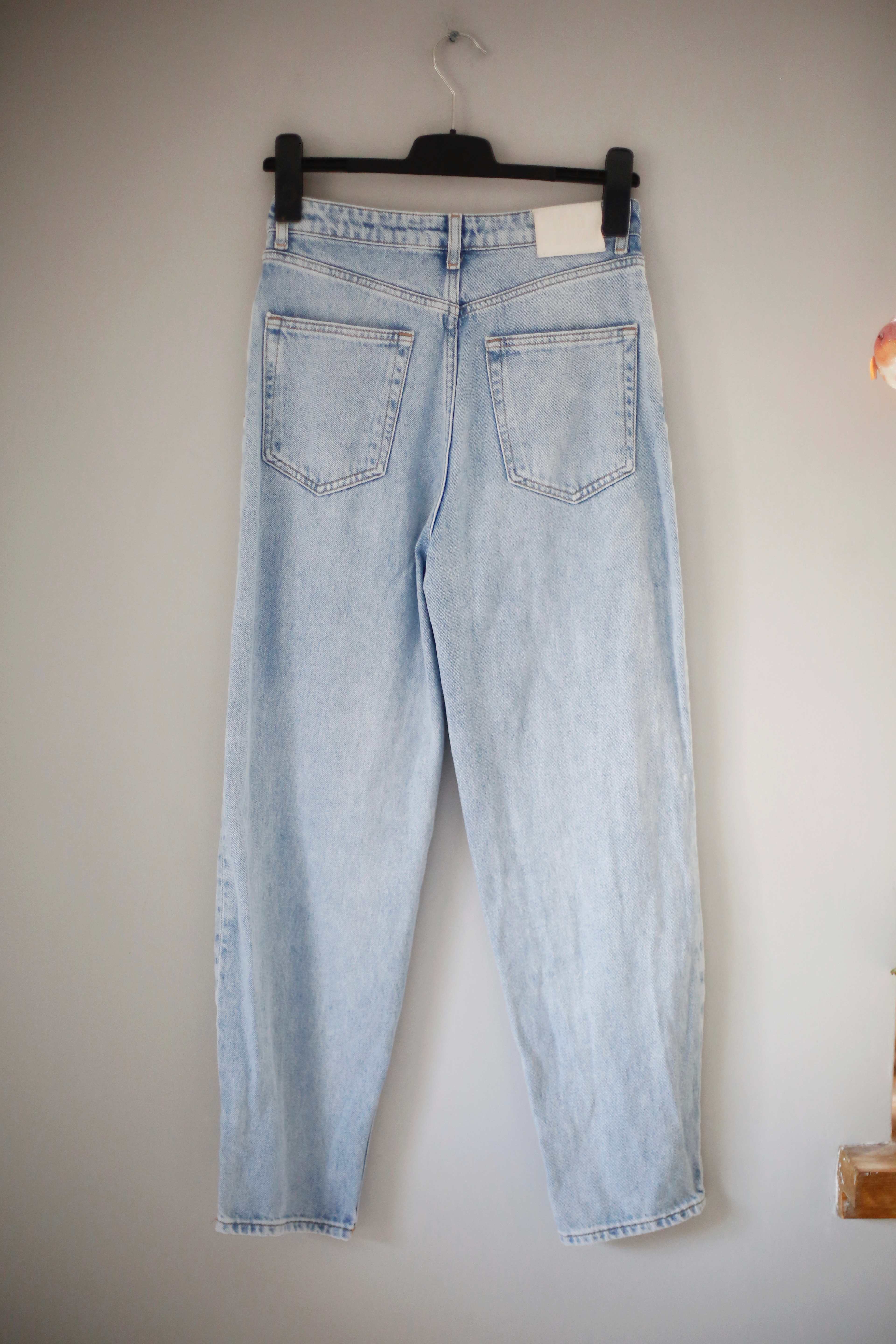 Mango Jeans Hose 38 M denim blau washed mom Jeans