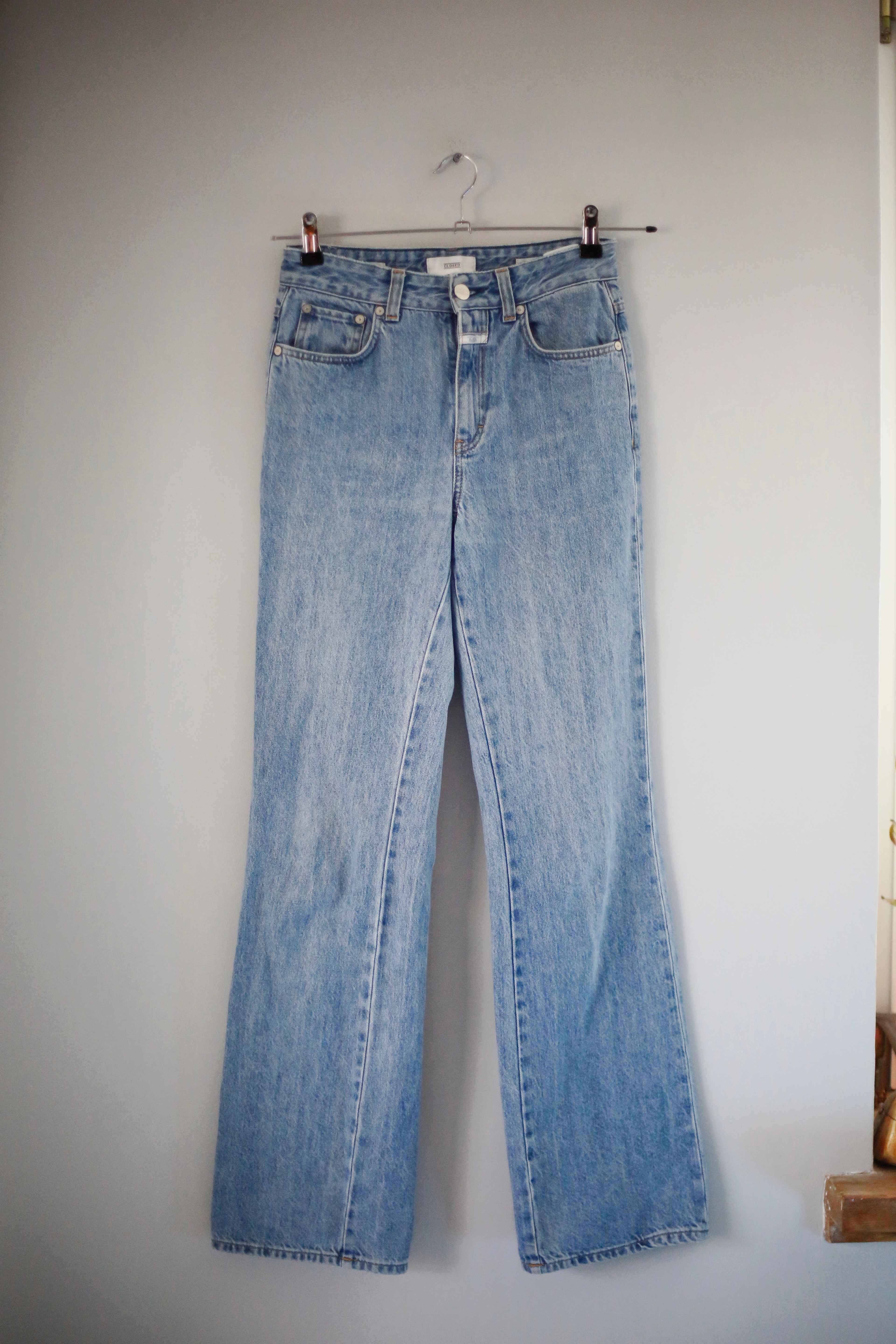 Closed Jeans Leaf 26 S M denim blau mid waist flared Hose denim