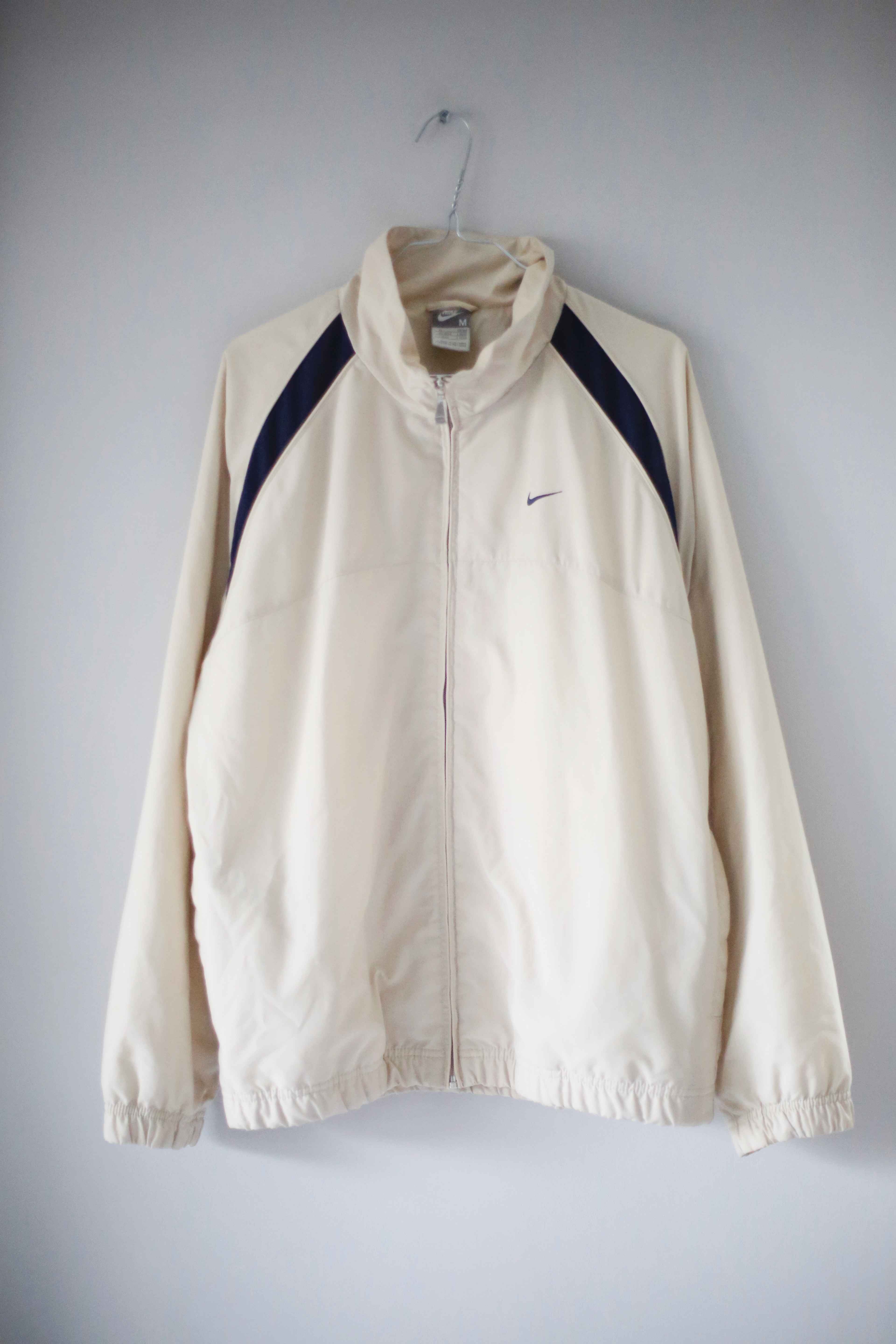 Nike Jacke Creme Beige M Vintage Trainingsjacke Blouson Bomber basic