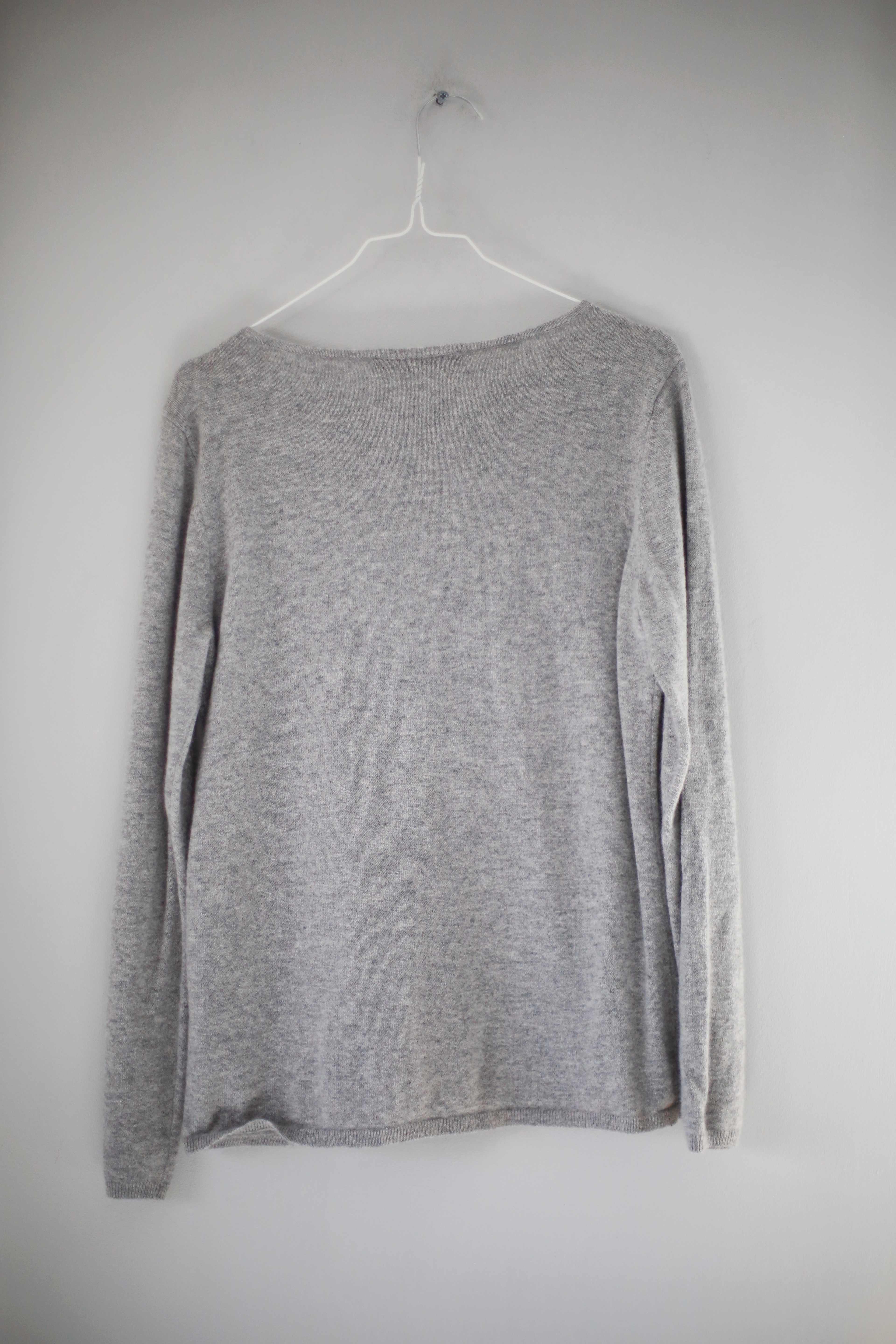 Hallhuber Cashmerepullover Grau Cashmere gestrickt Strickpullover 40 L