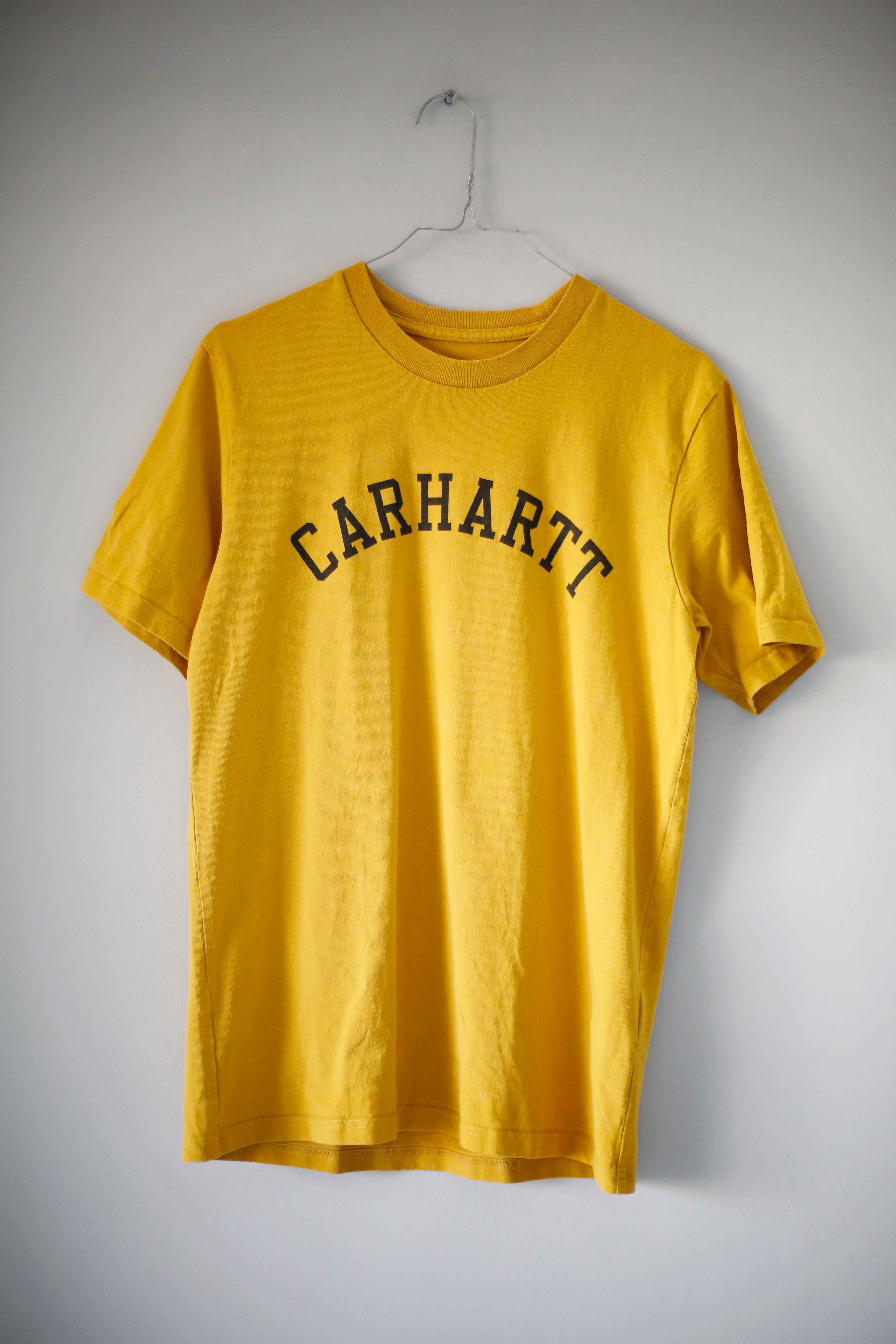 Carhartt Shirt T-Shirt gelb 36 S basic Senfgelb einfarbig Print