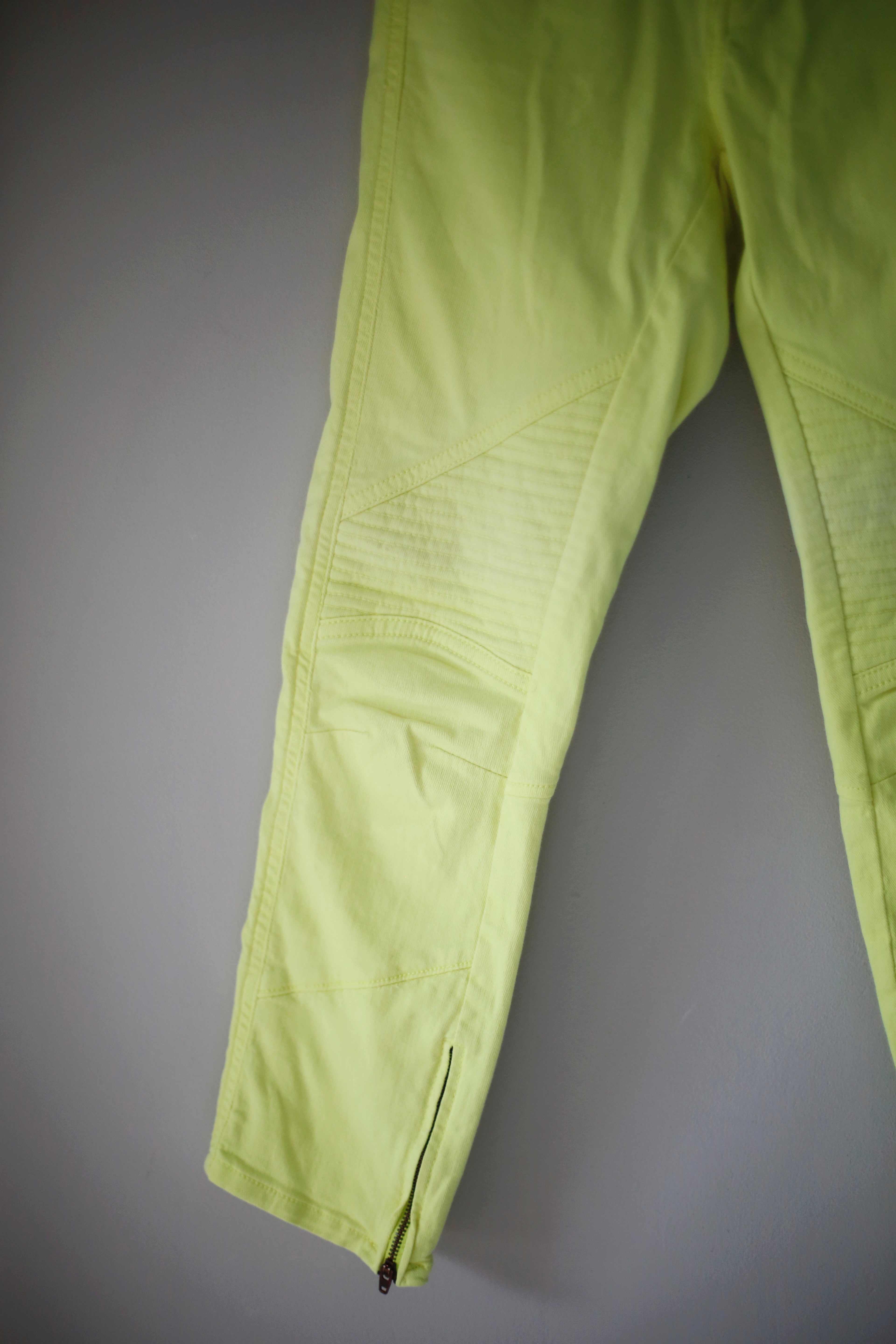 Closed Hose neon gelb 26 36 S Neongelb slim skinny mid waist