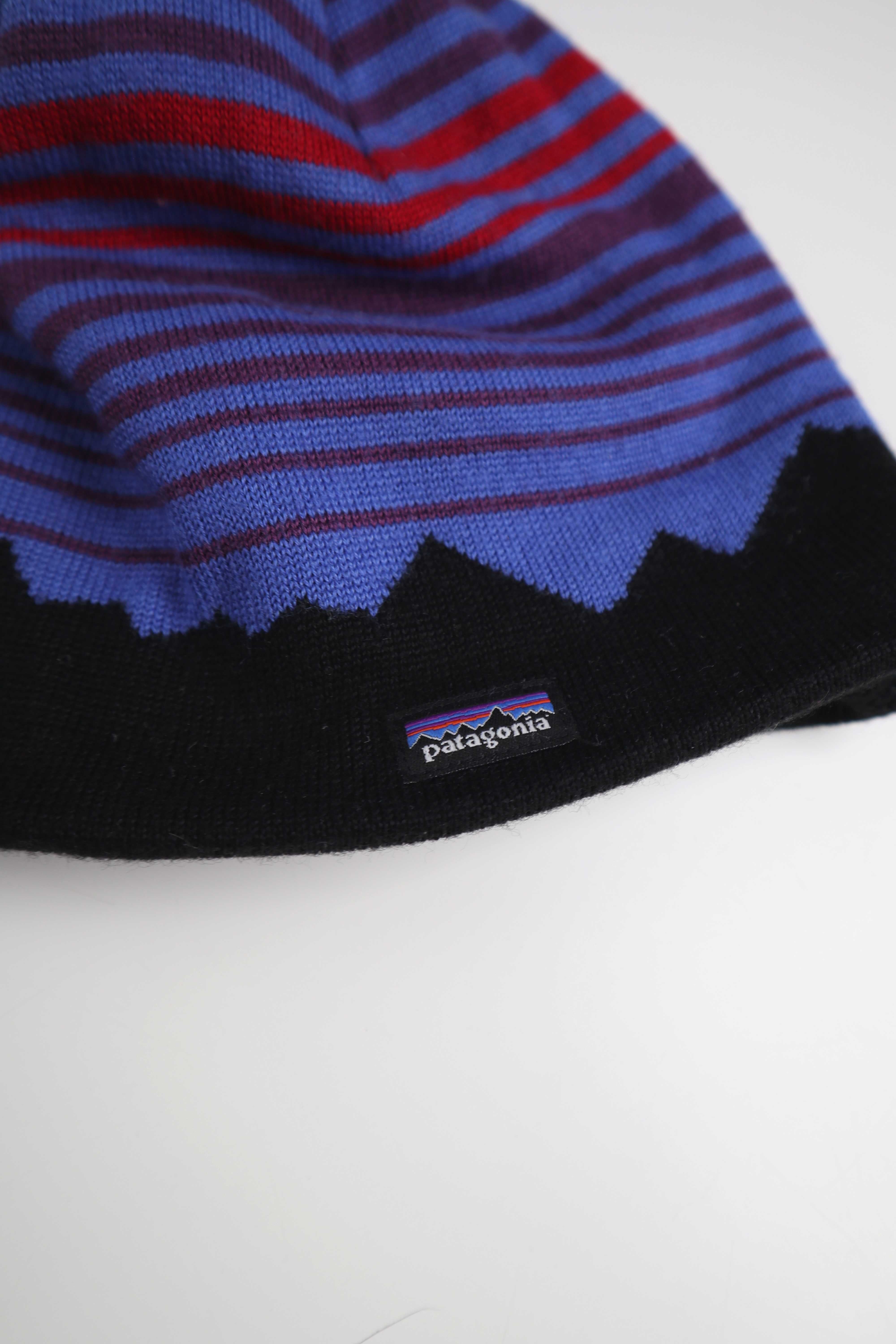 Patagonia Mütze Beanie unisex Haube Blau Schwarz rot