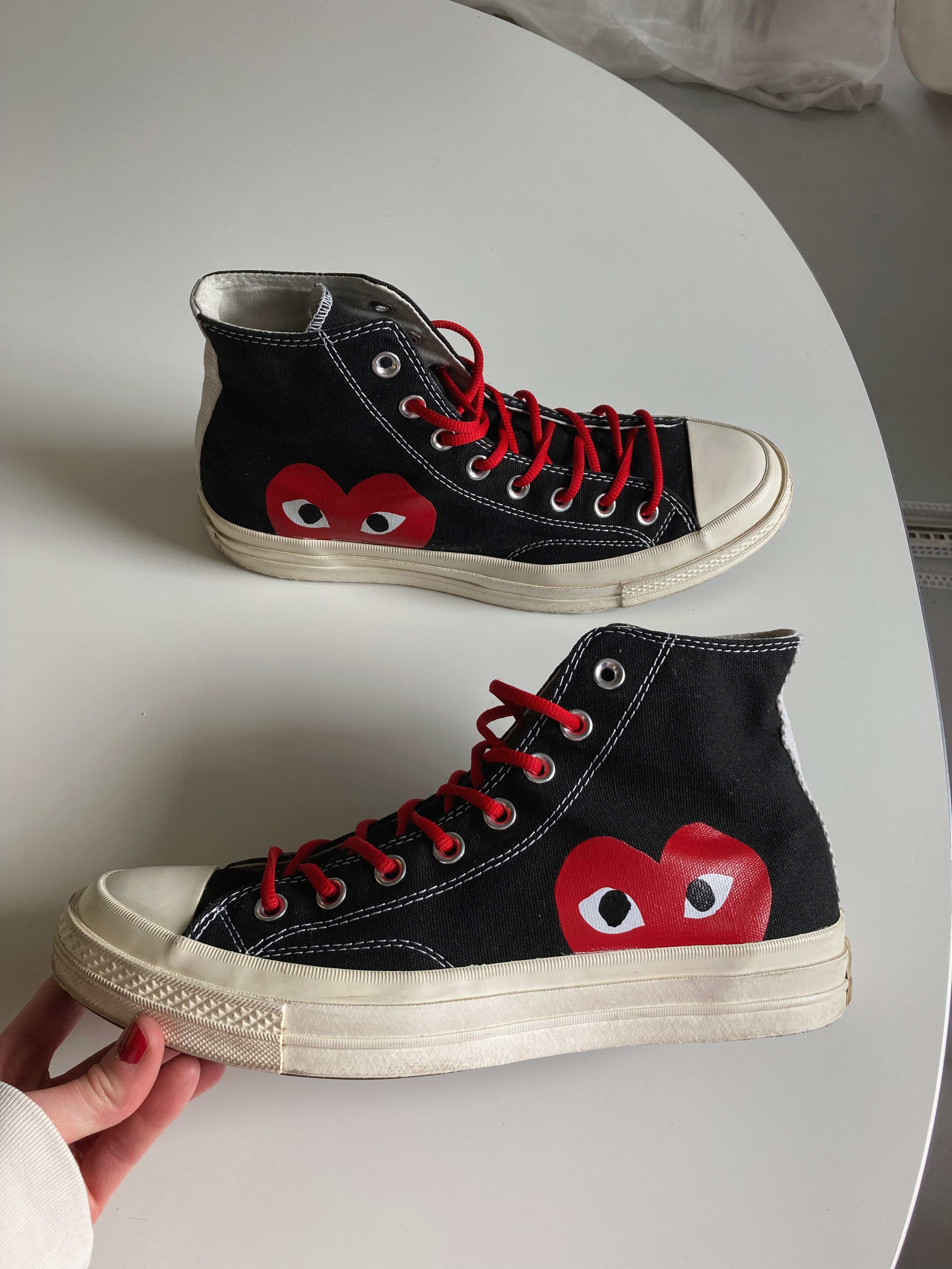 Chucks All Star Comme de Garcon 43 All Star Schwarz Rot Tunrschuhe Sneaker