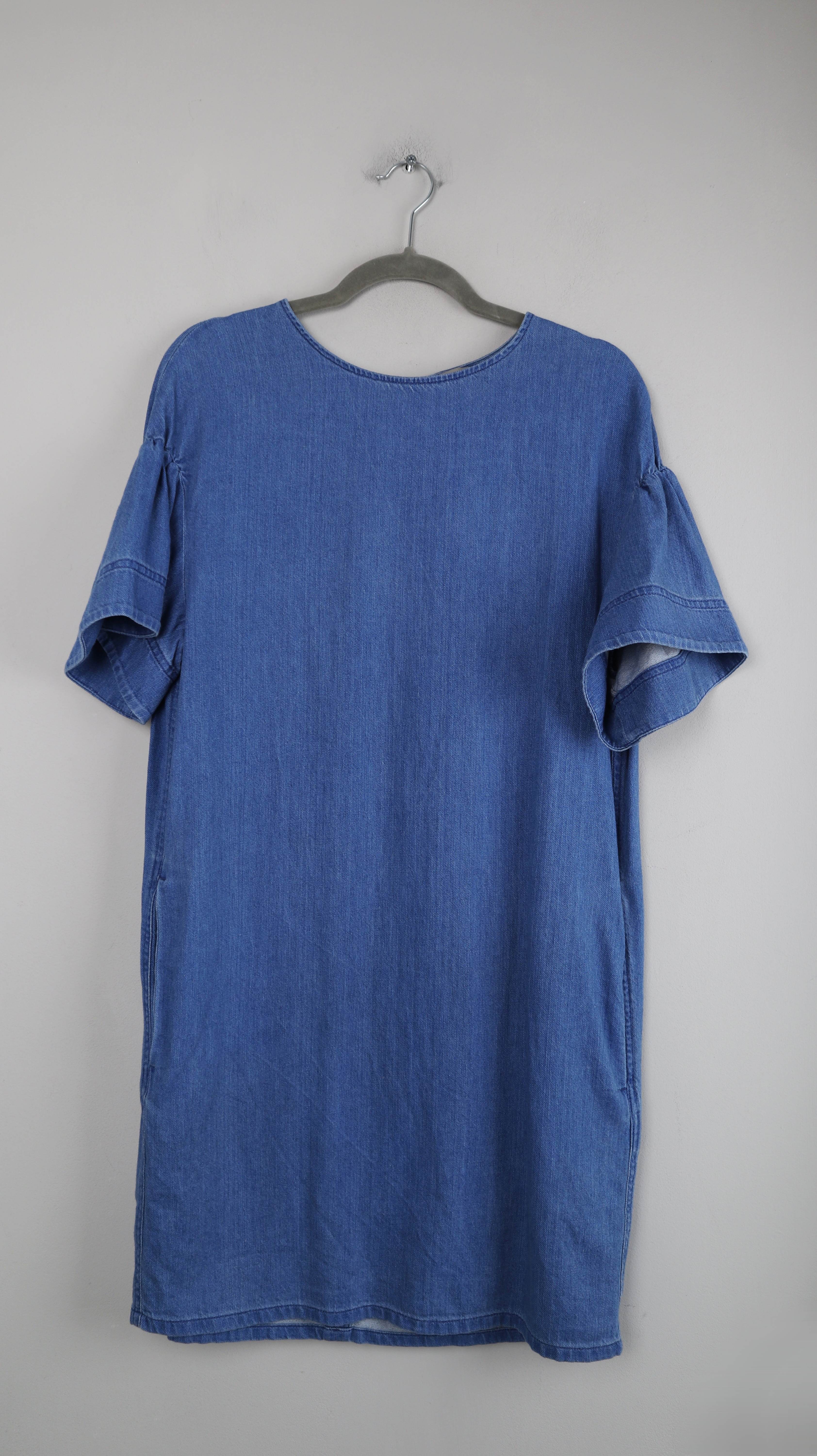 COS Kleid Jeanskleid Midi Midikleid 36 S Blau Denim Denimkleid