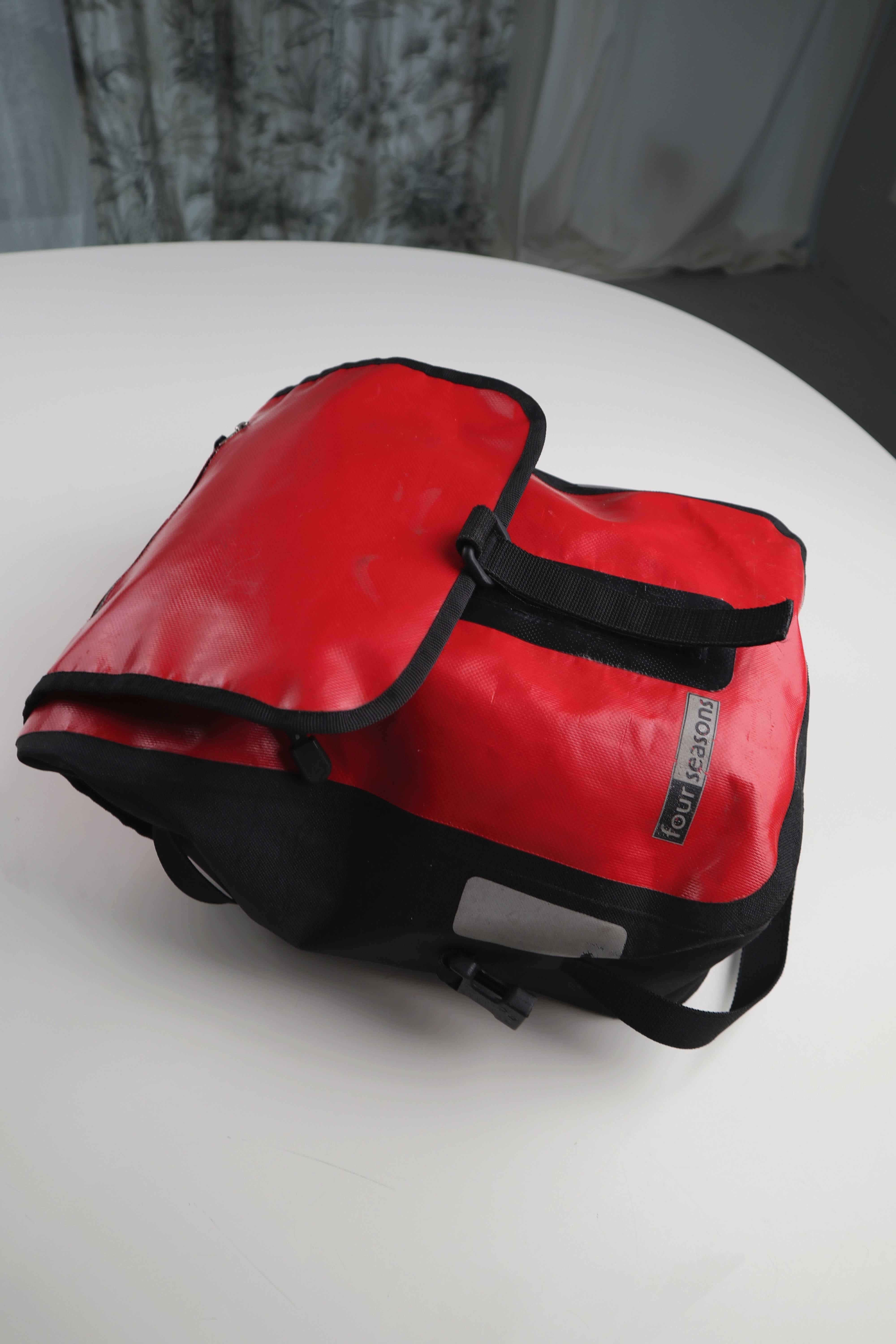 four seasons fahrradtaschen Four Season Satteltasche Fahrradtasche rot Radtasche Seitentasche Gepä – Handpicked pieces