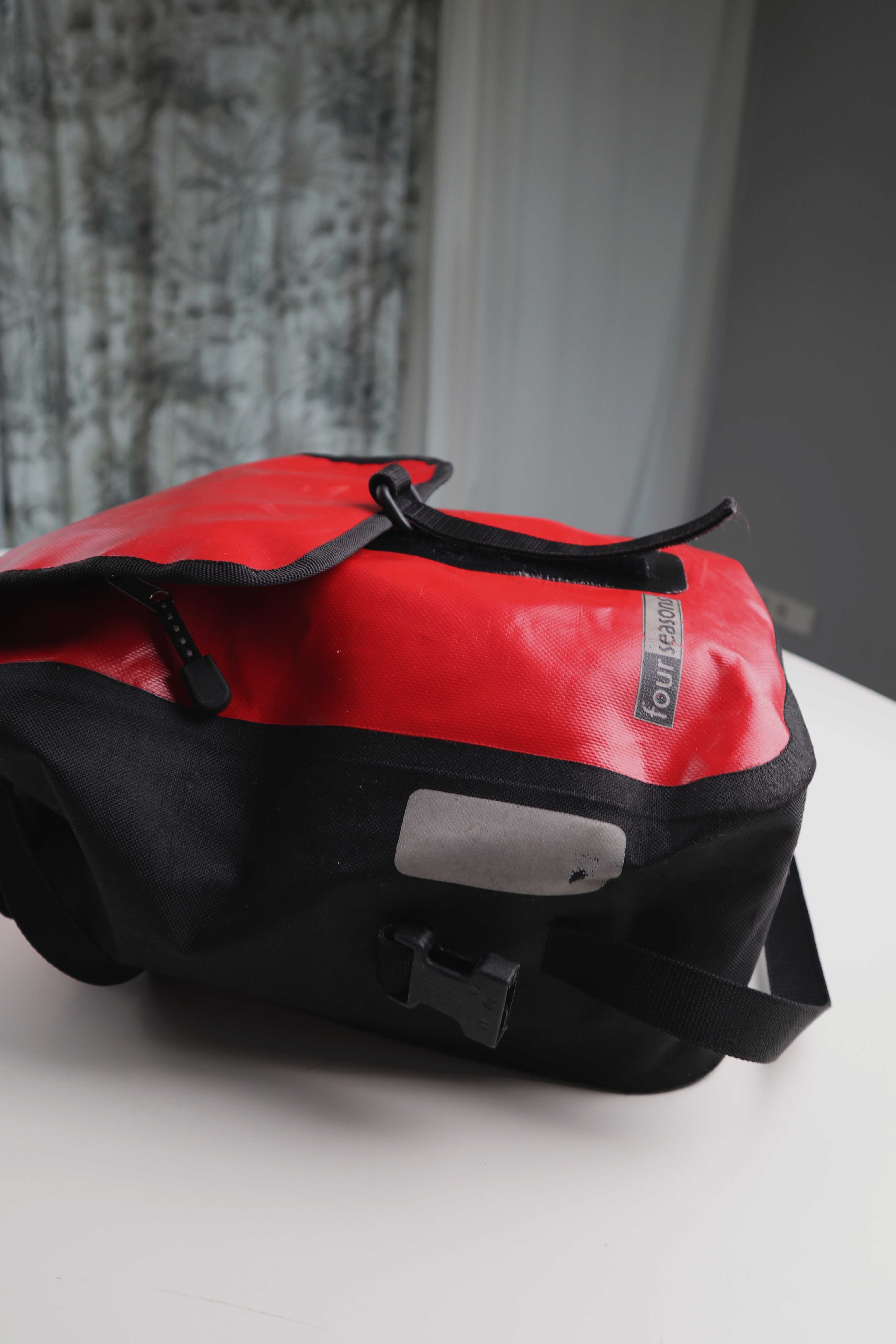 four seasons fahrradtaschen Four Season Satteltasche Fahrradtasche rot Radtasche Seitentasche Gepä – Handpicked pieces