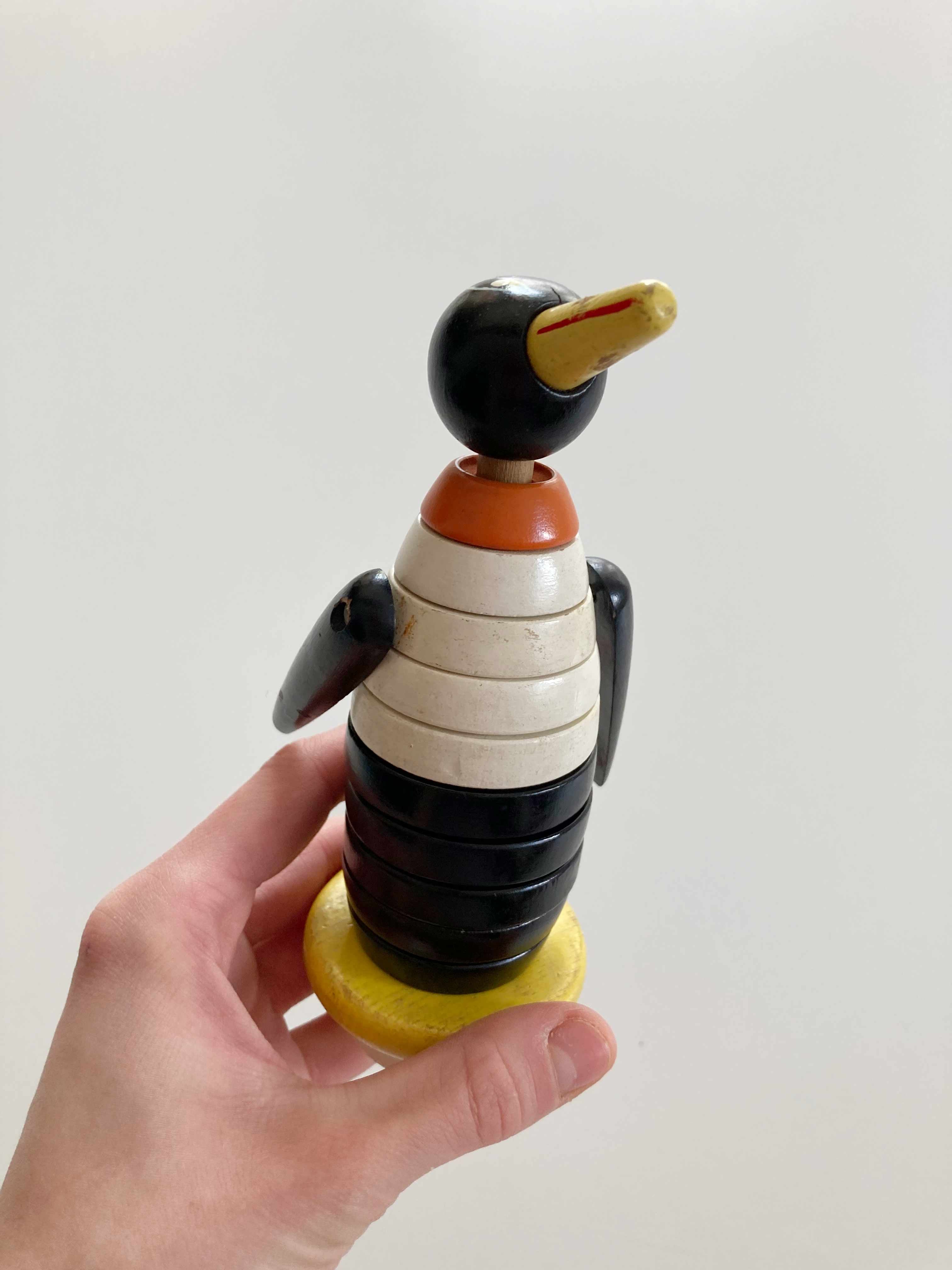 Brio Holzspielzeug Pinguin Steckfigur 50er made in Sweden