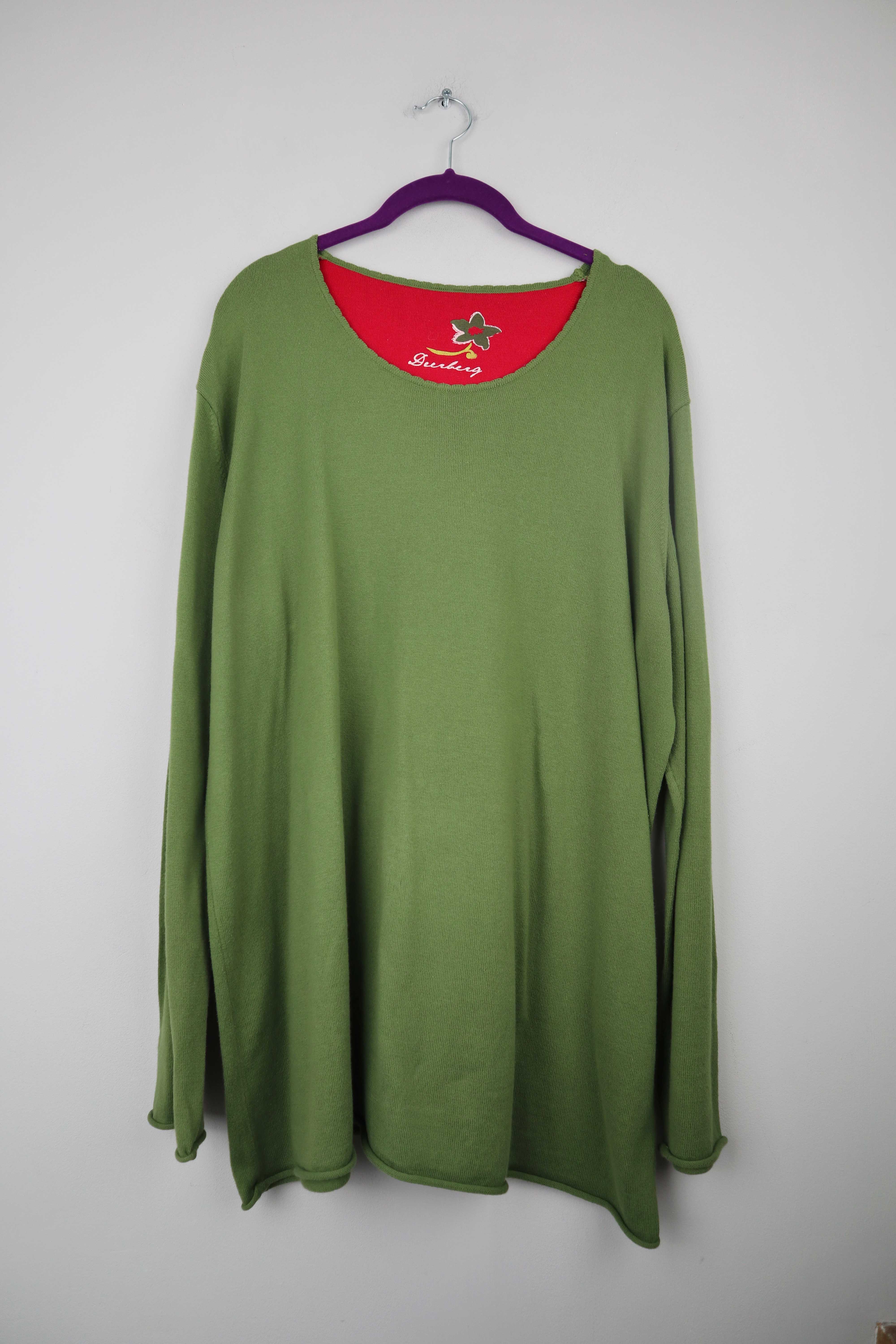 Deerberg Longsleeve Pullover grün einfarbig basic XL Waldgrün Sweater