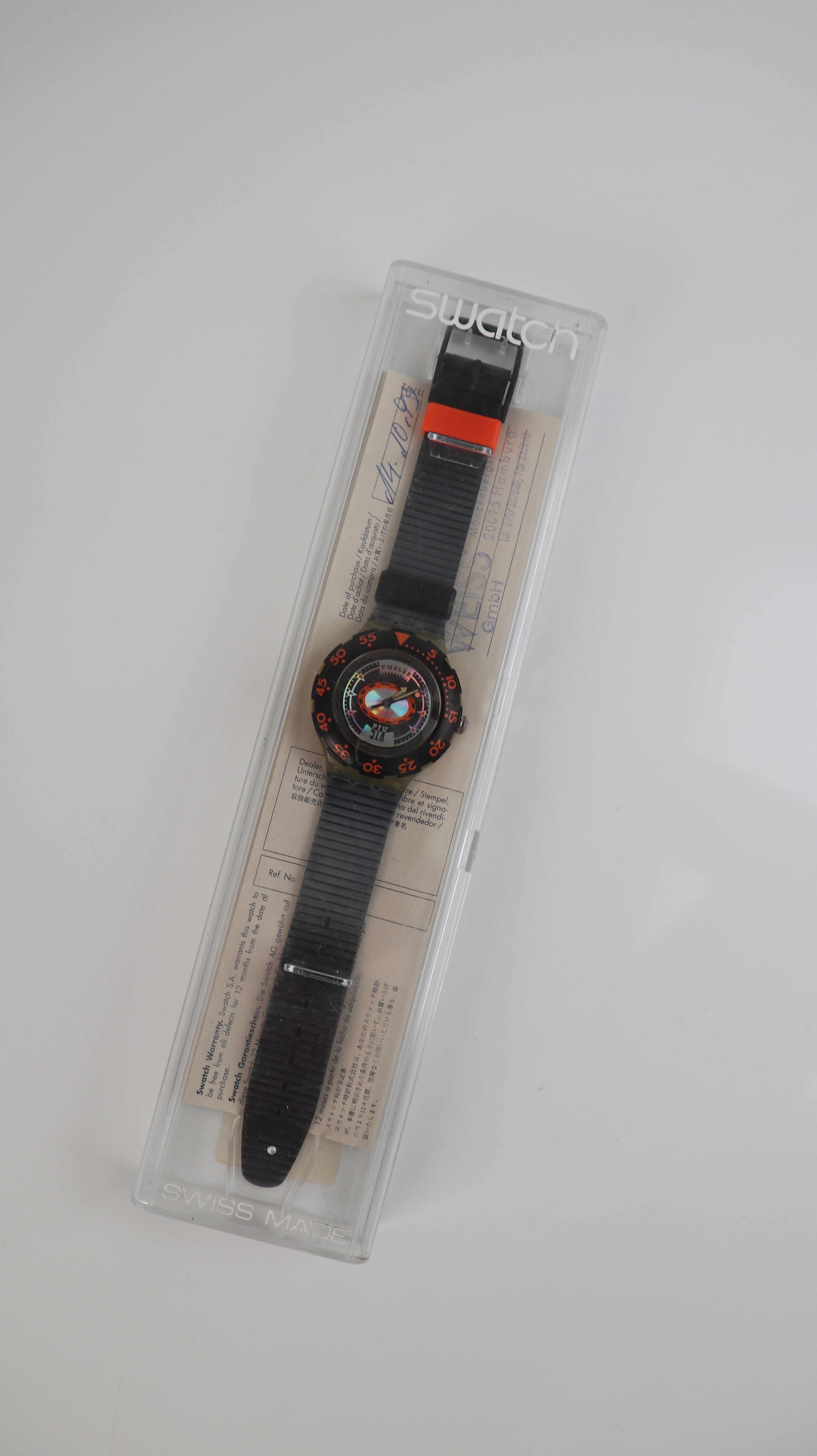 Swatch Uhr Armbanduhr 1999 Retro  Stop Coffee Break Modell SSK100 1991