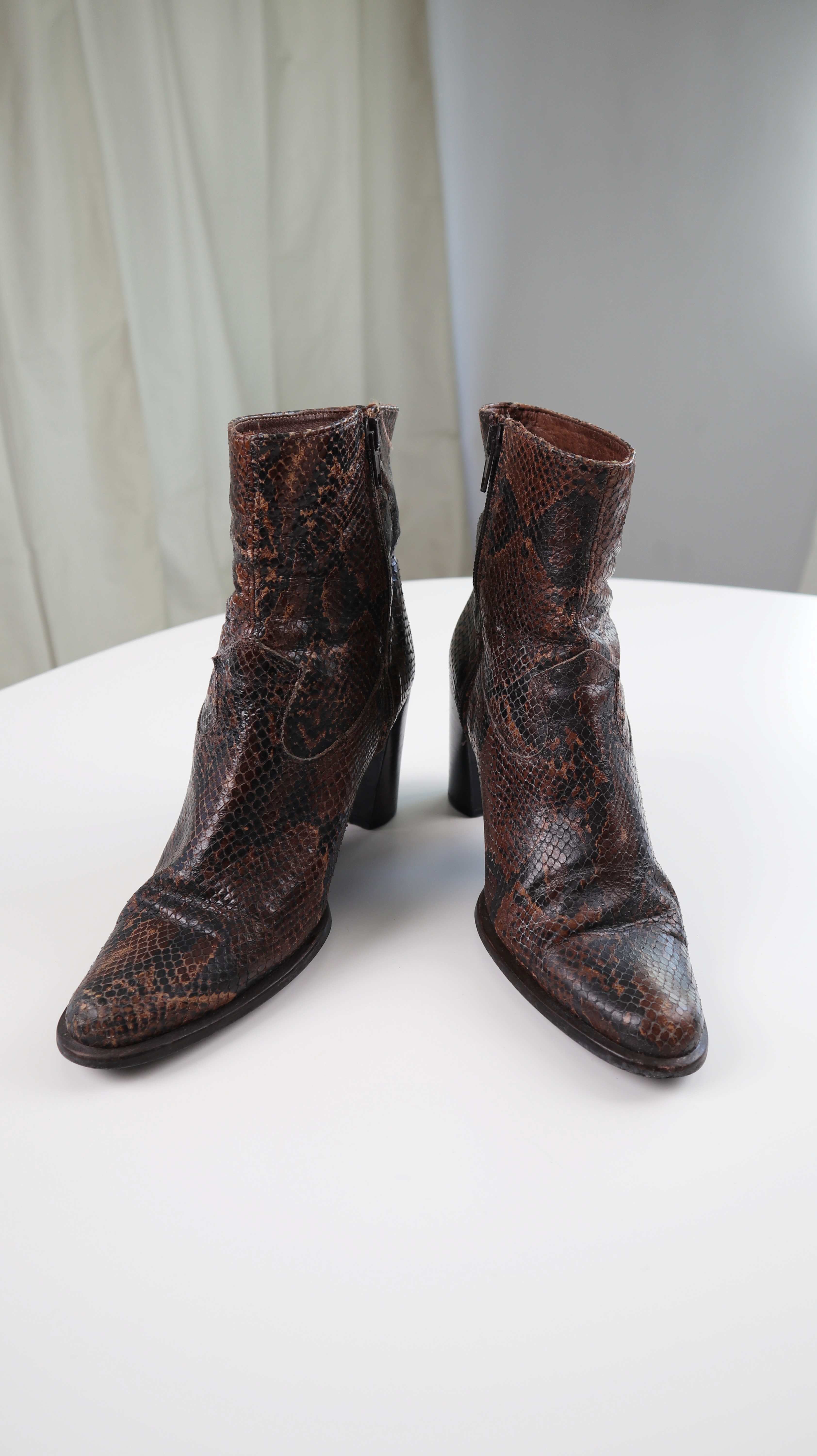 Stiefeletten Braun Stiefel true Vintage 39 Made in Italy Spitz
