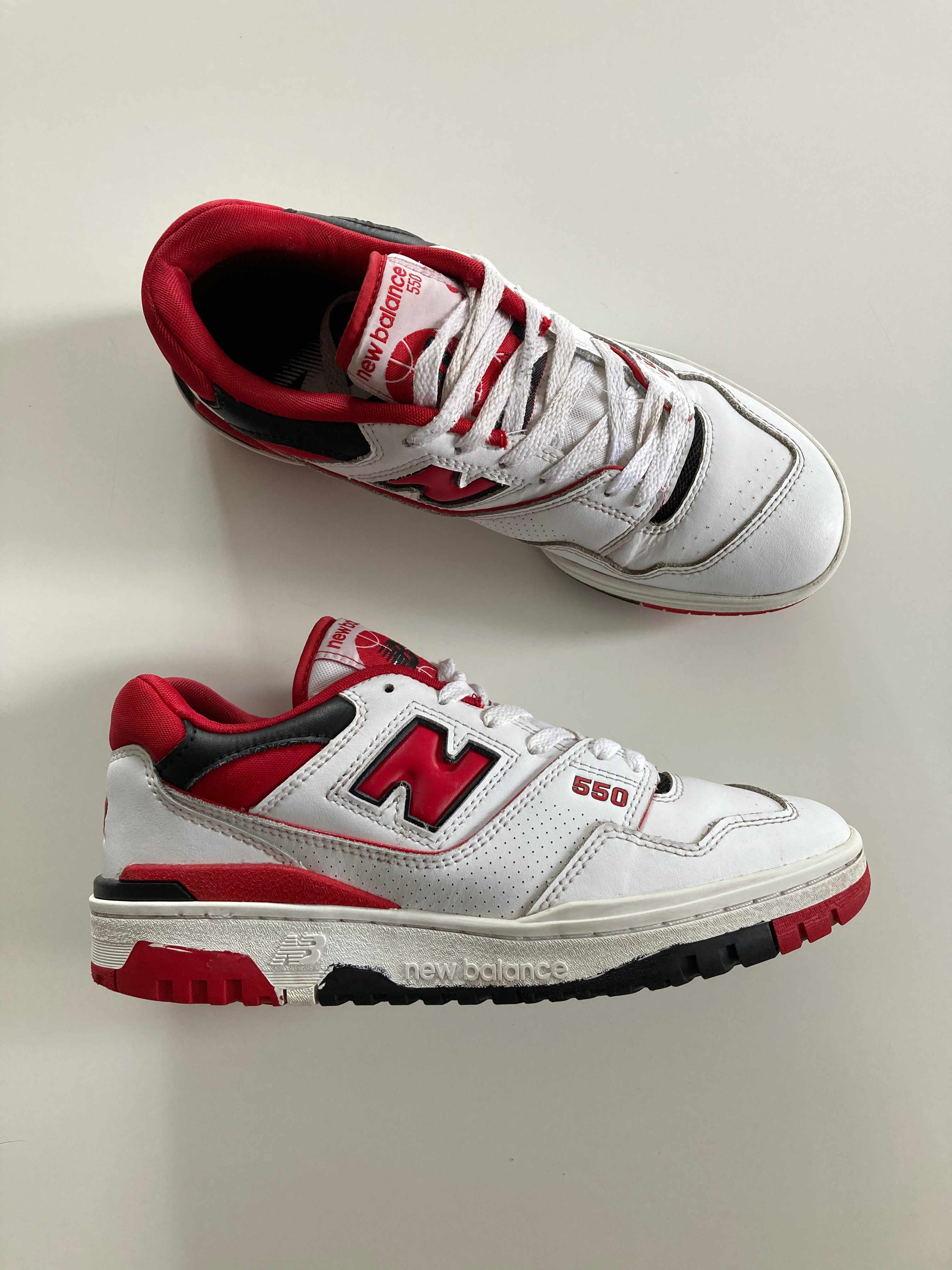 New Balance Sneaker 550 Turnschuhe weiß rot 41,5