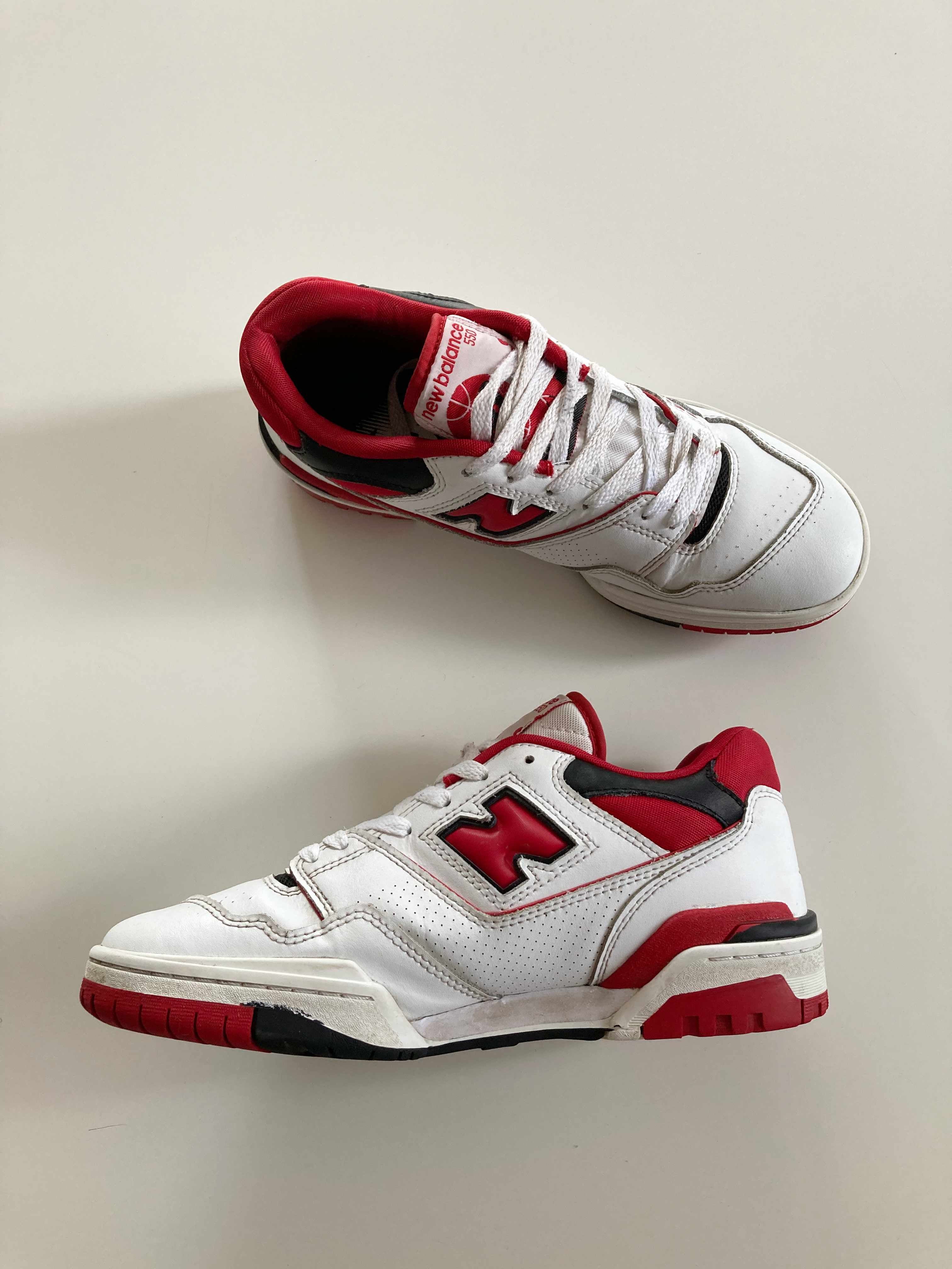 New Balance Sneaker 550 Turnschuhe weiß rot 41,5