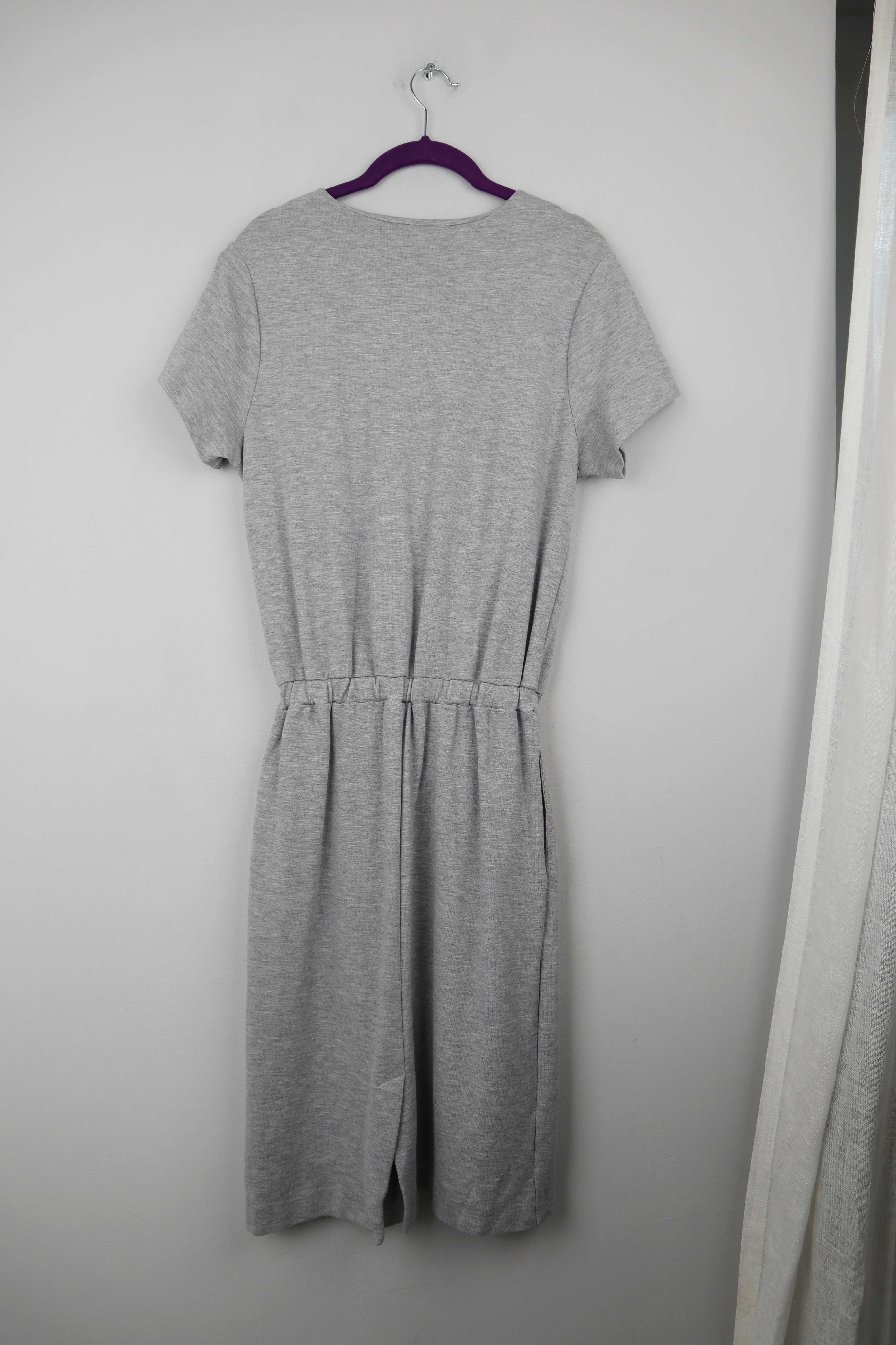 &other stories Kleid grau Midi Midikleid 34 XS basic Kurzärmlig