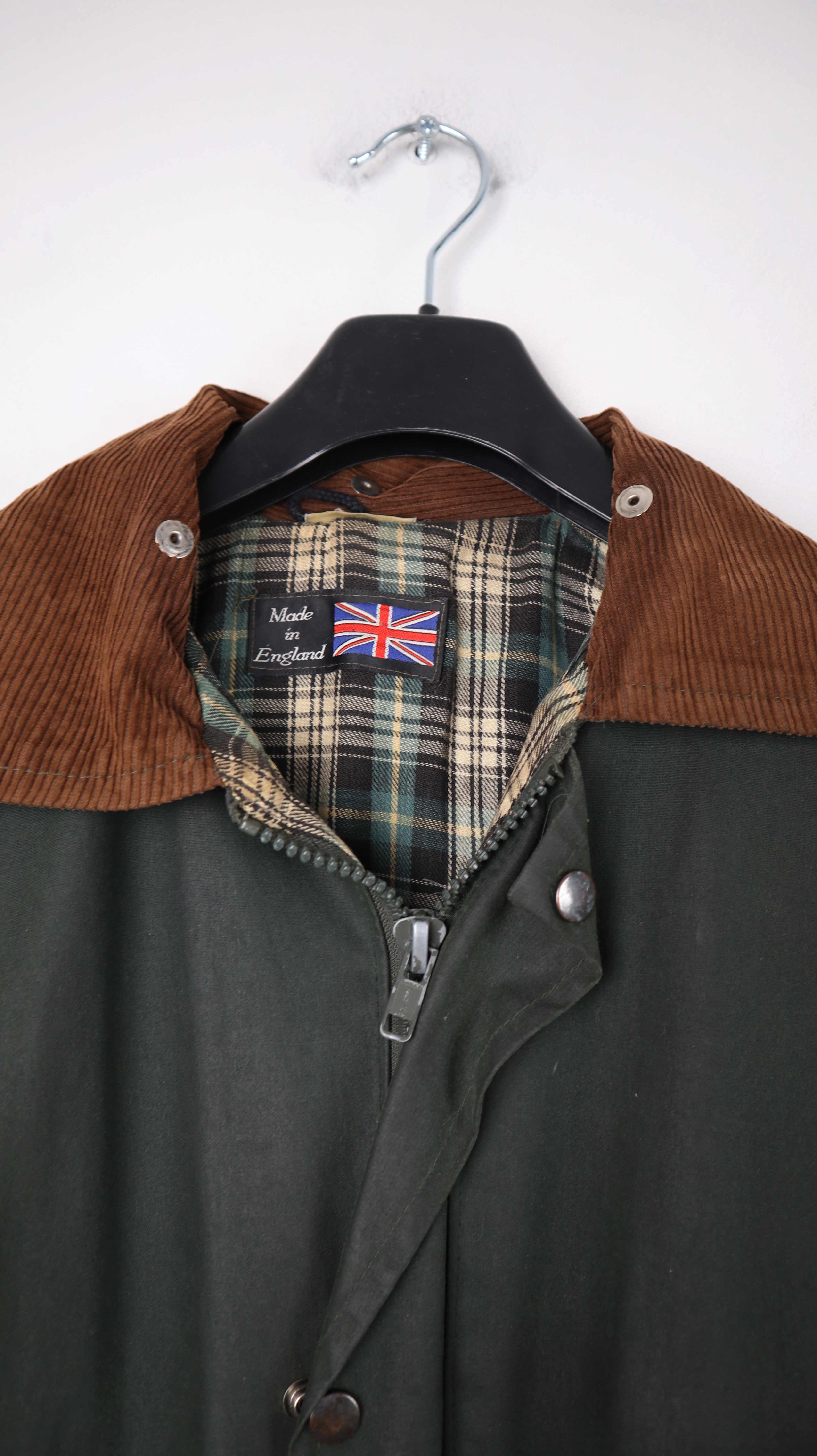 Made in England Jacke Wachsjacke Grün Dunkelgrün Parka 40 L