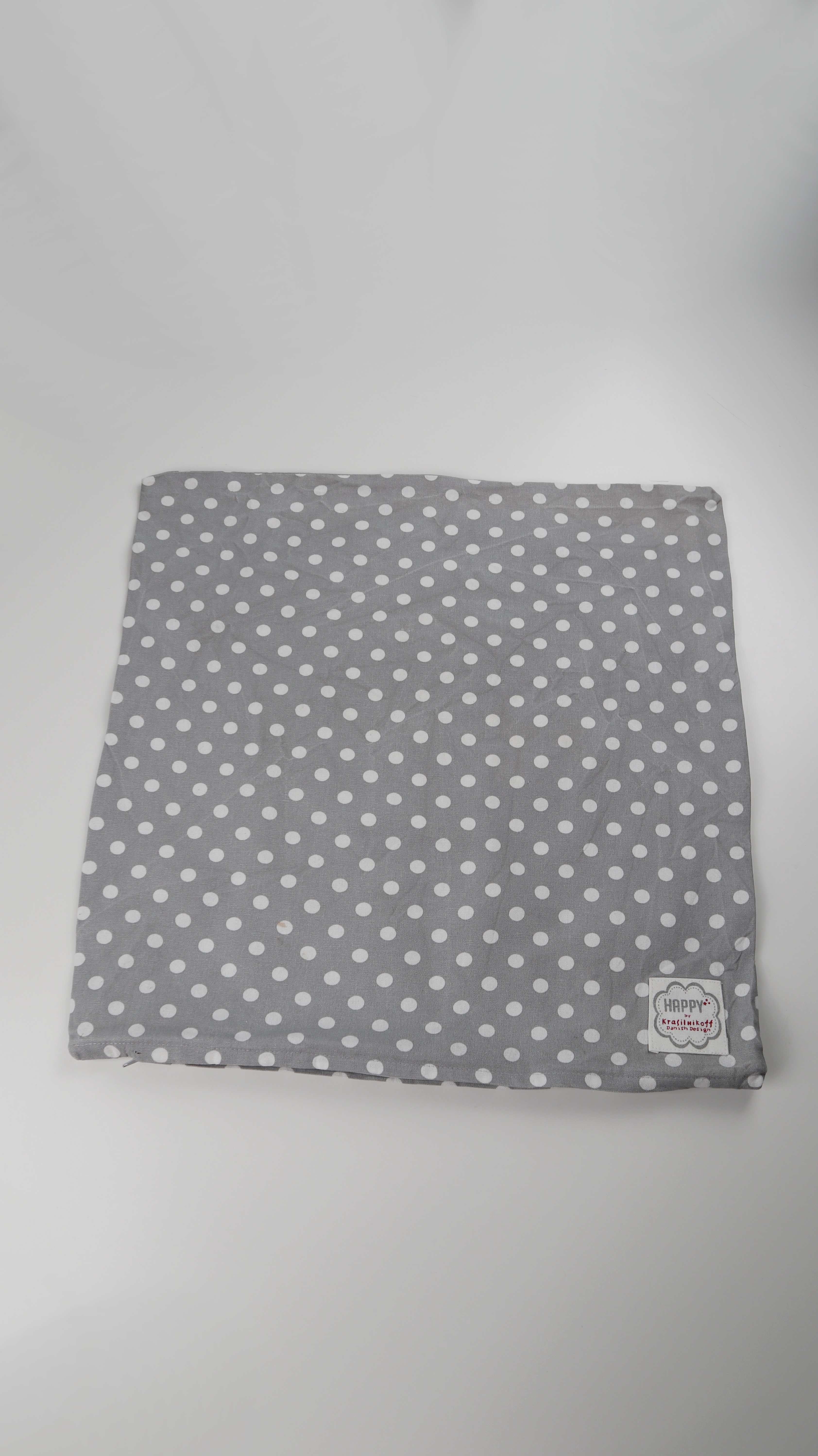 happy krasilnikoff danish design Kissenbezug Grau gepunktet 50 x 50