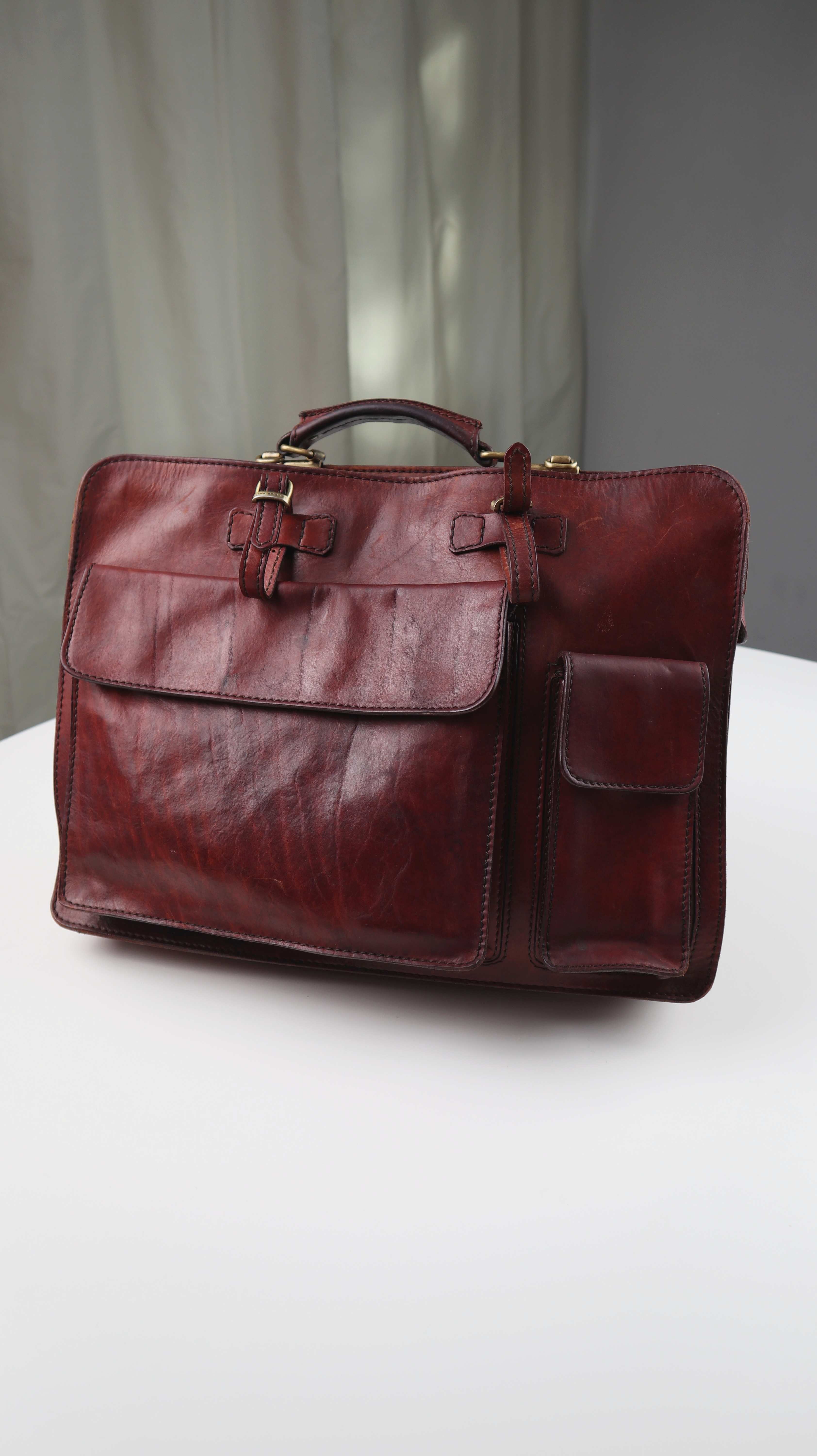 The Bridge Tasche Aktentasche Story Uomo Ledertasche Braun Gold