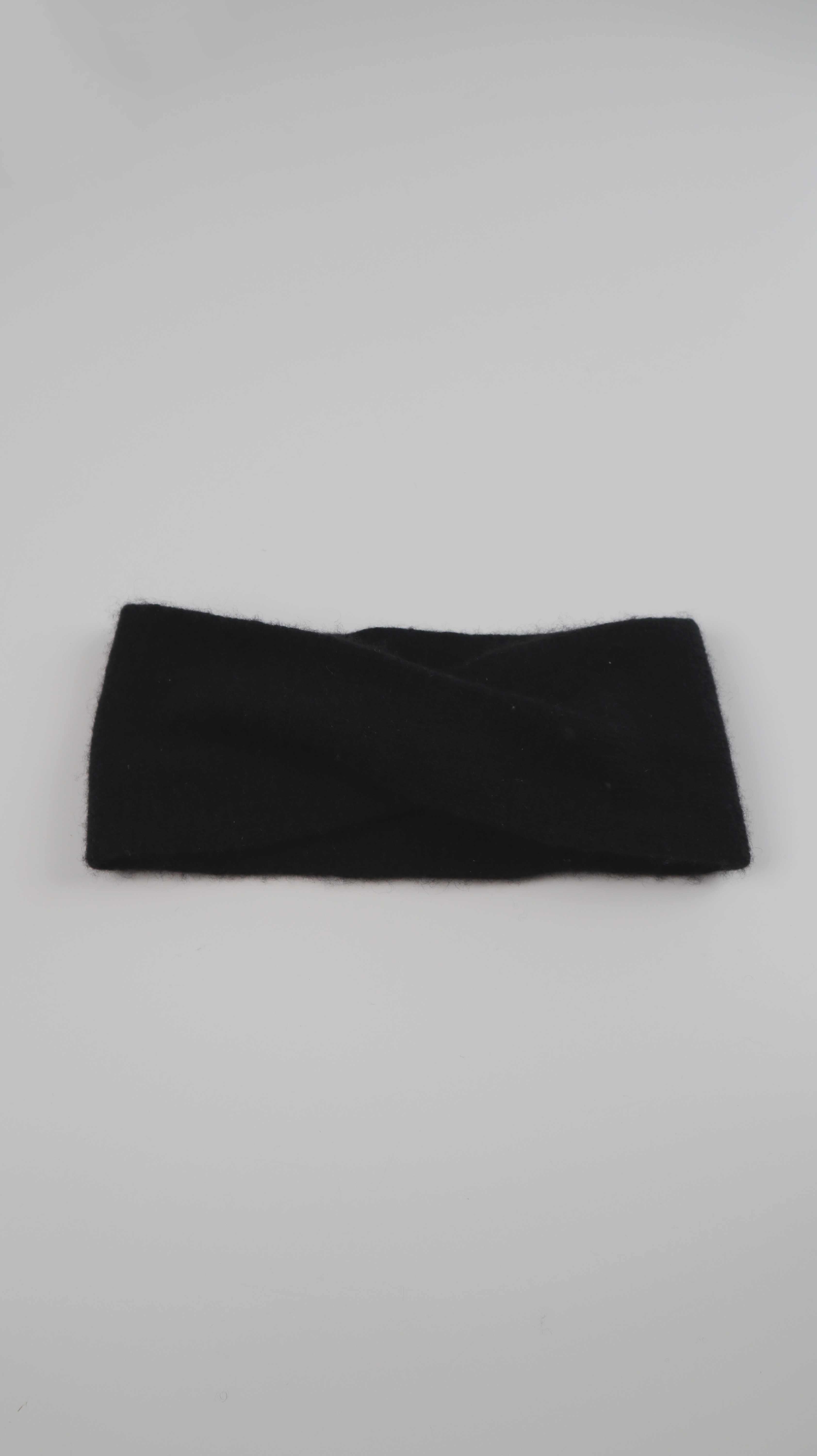 H&M Stirnband schwarz gedreht Cashmere Wolle gestrickt