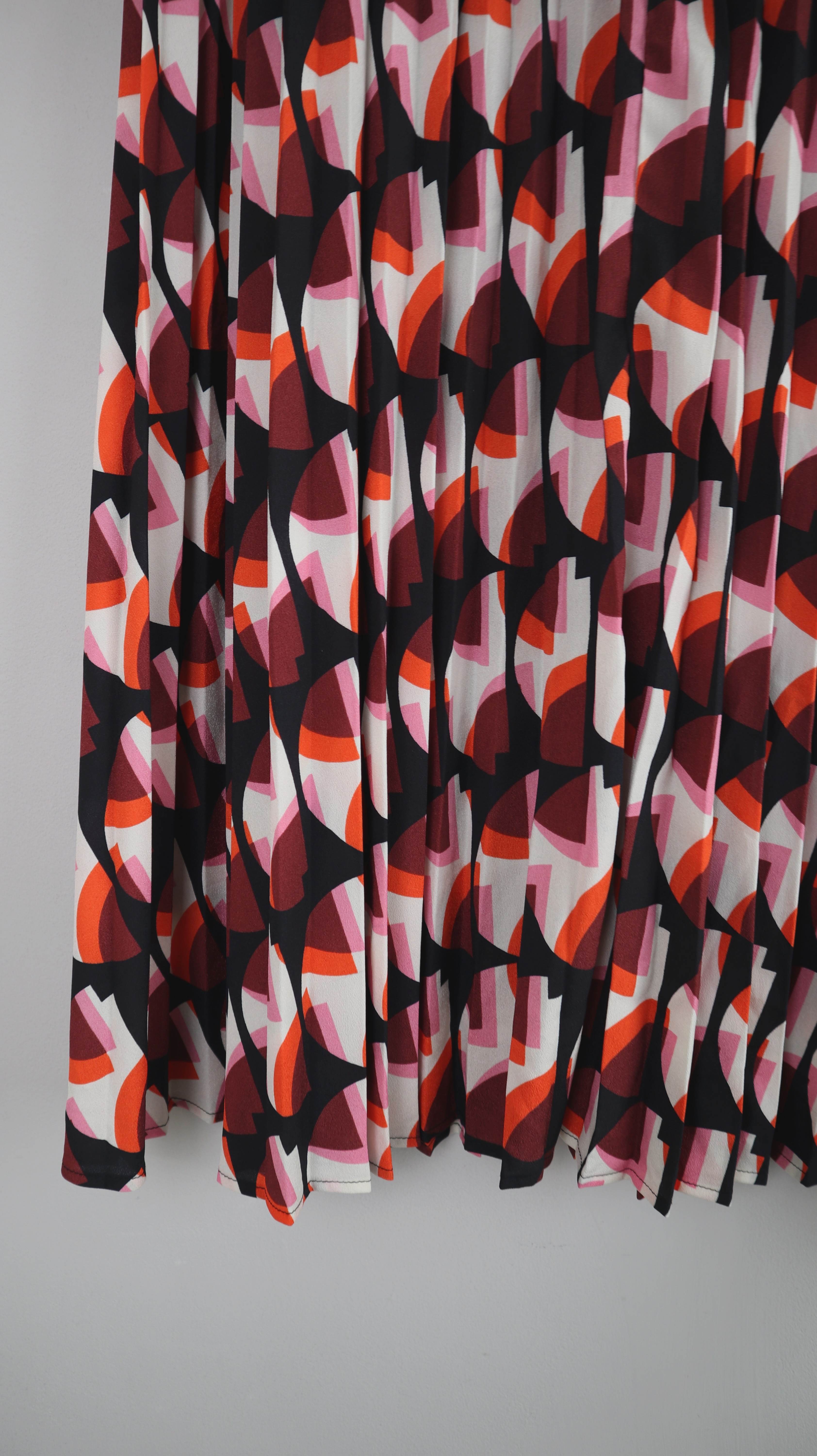 Free/Quent Rock XL Midi Midirock Muster geometrisch Faltenrock