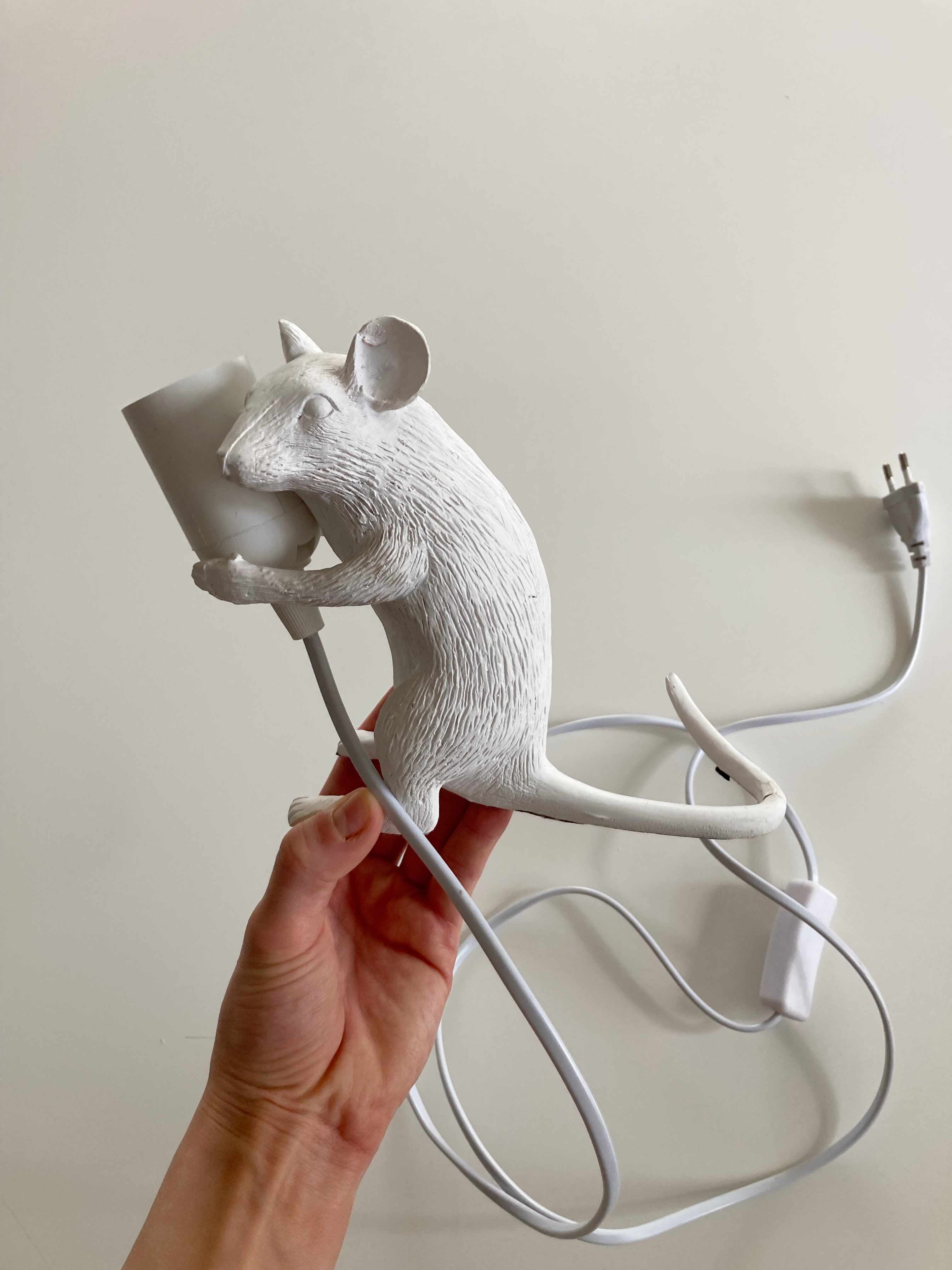 Seletti Lampe Maus Mauslampe Tischlampe Mouse Lamp weiß