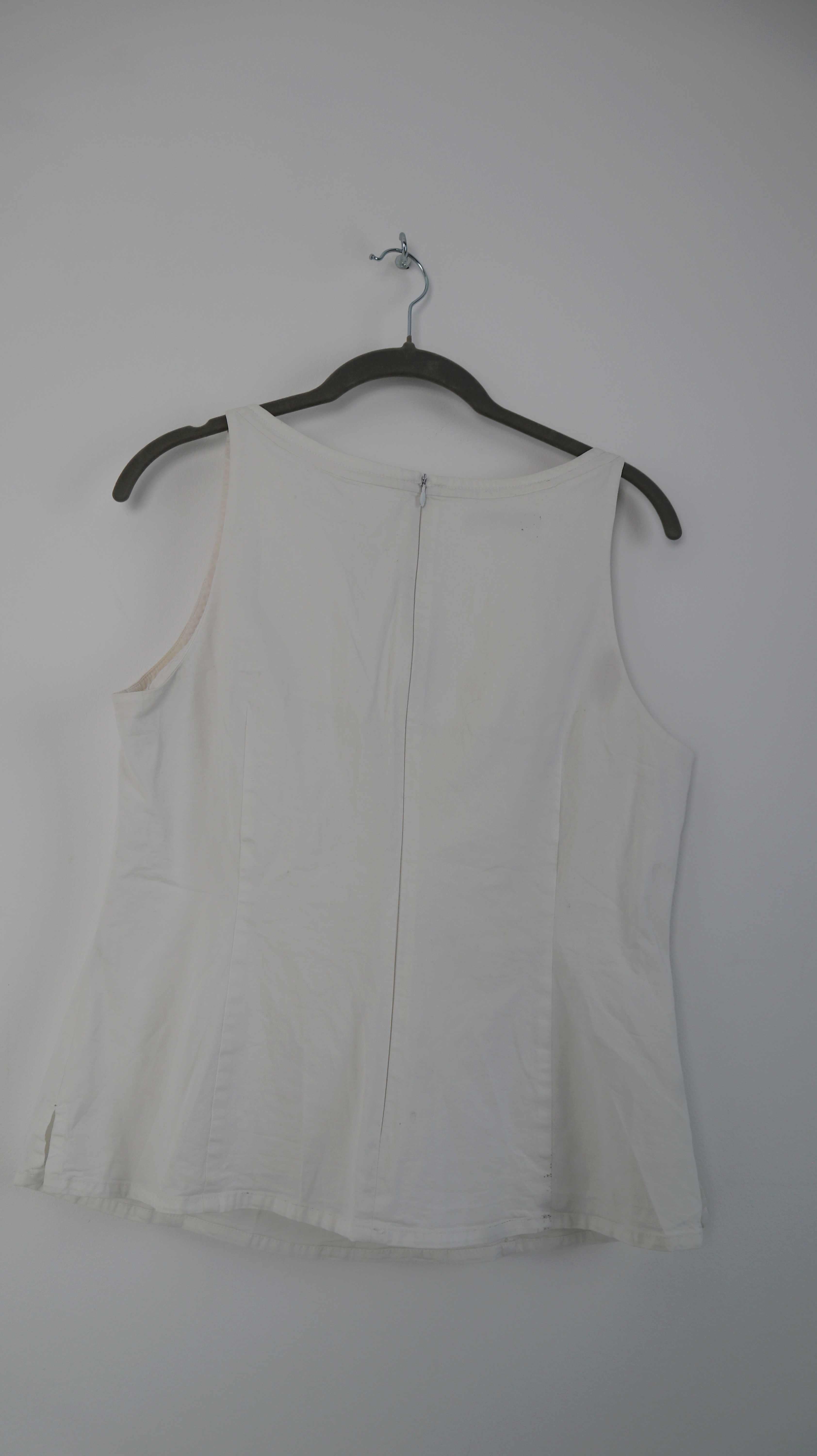 Rene Lezard Top Weiß 40 L Baumwolltop Shirt Oberteil