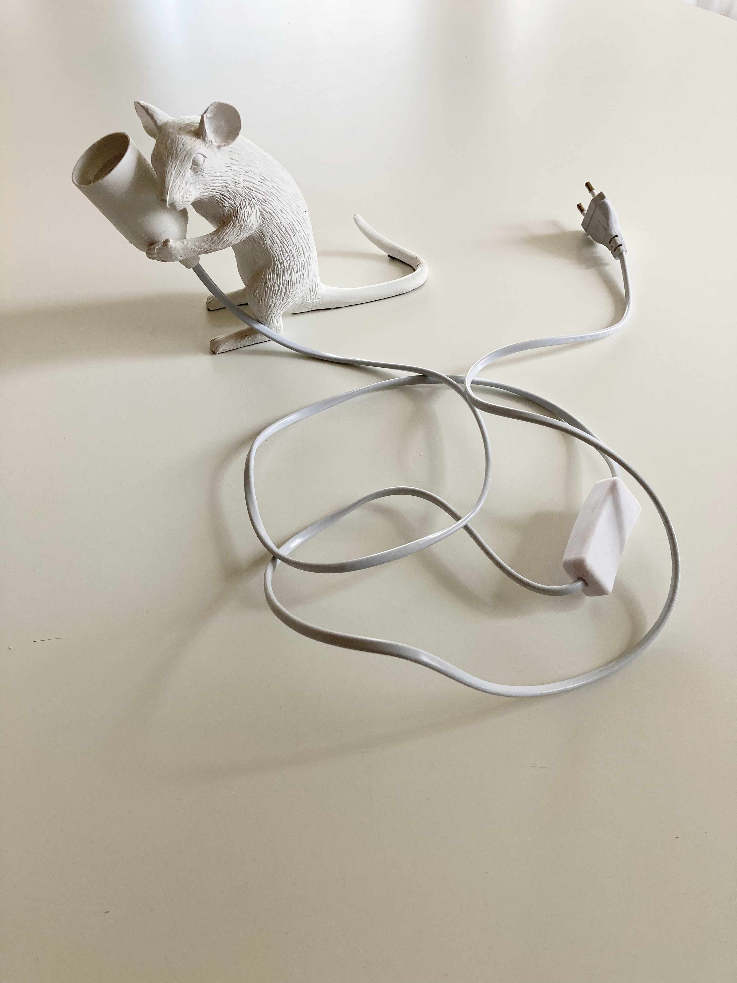 Seletti Lampe Maus Mauslampe Tischlampe Mouse Lamp weiß