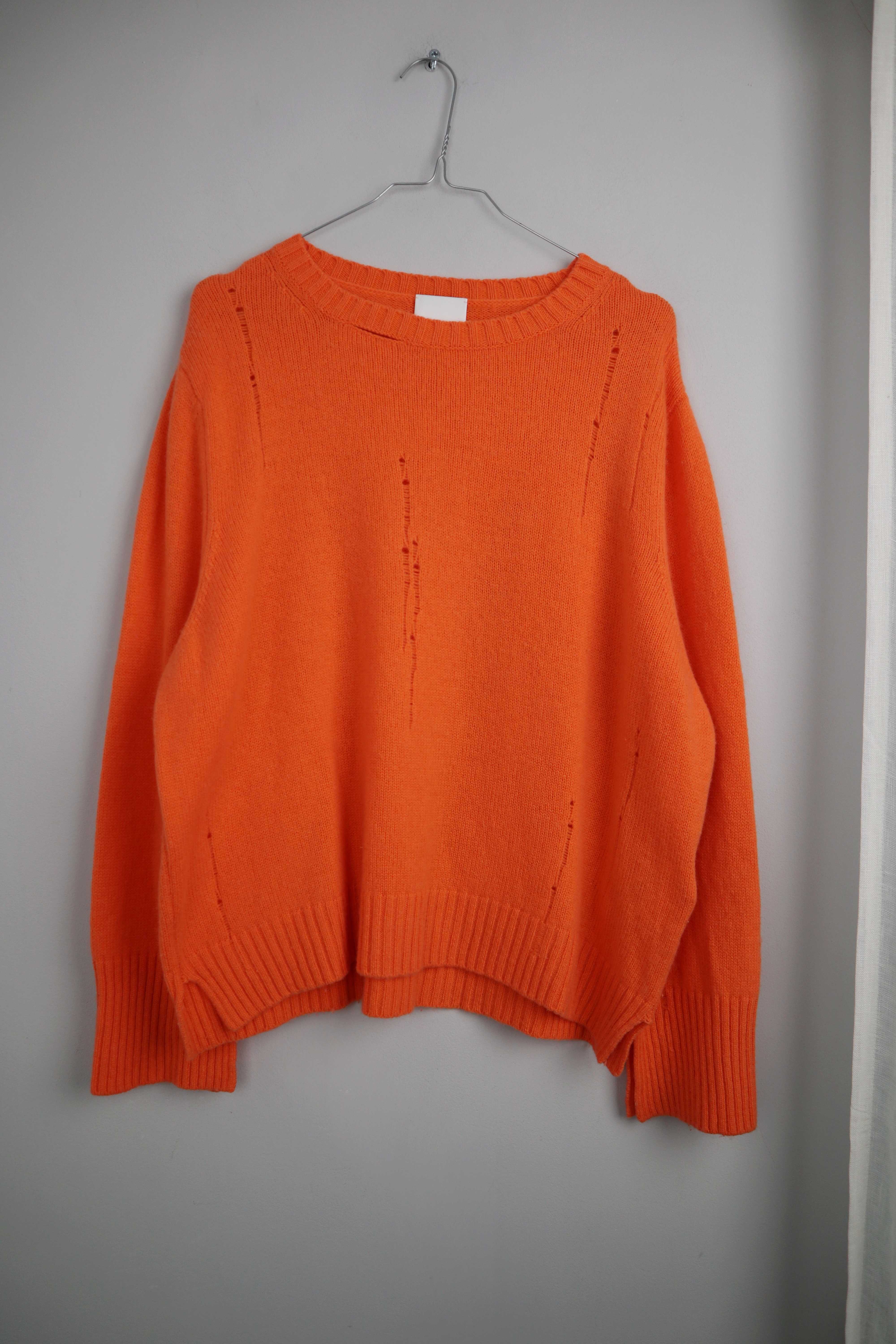 Allude Pullover Orange Wolle Kaschmir 38 M Strickpullover Cashmere