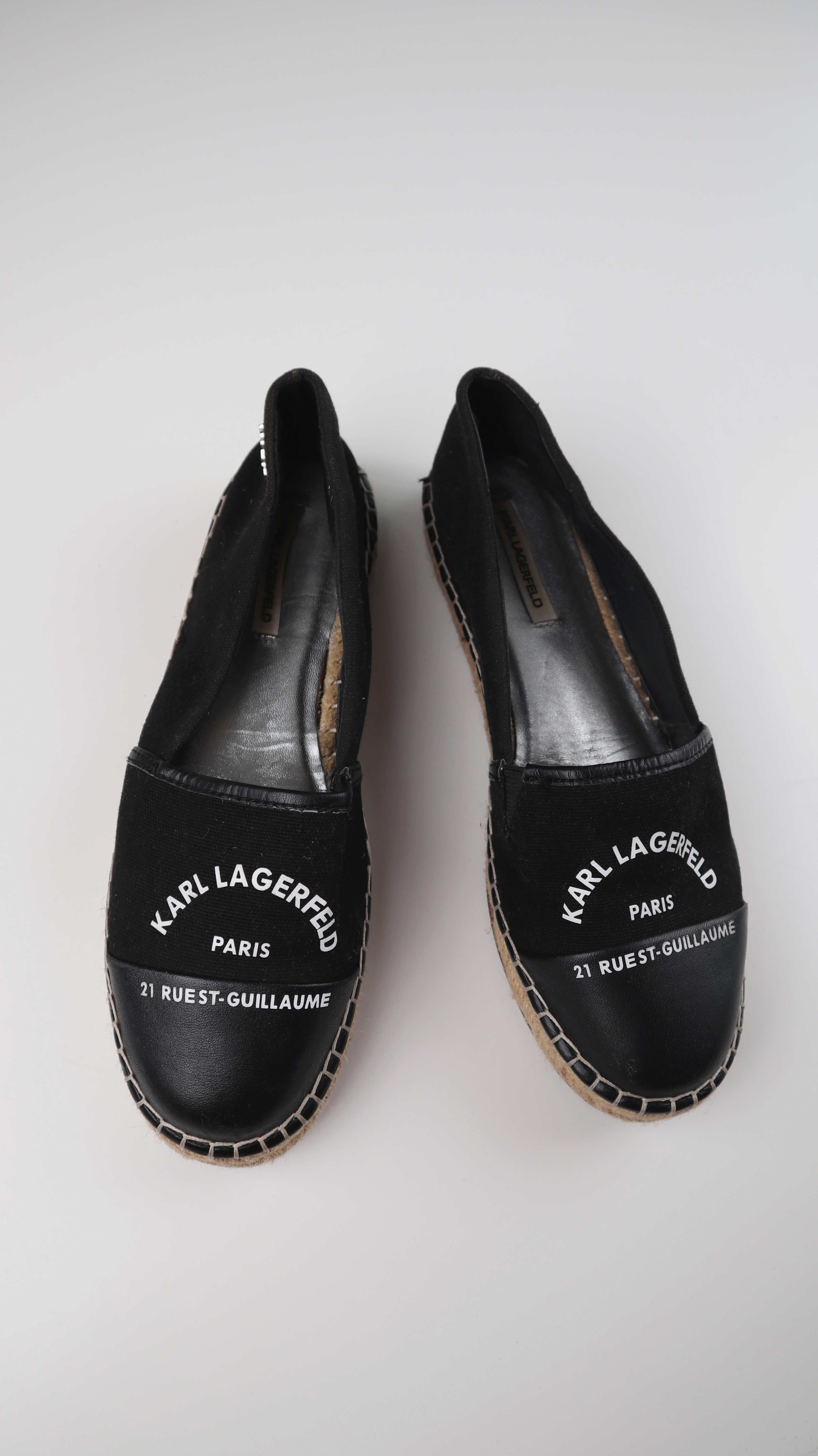 Karl Lagerfeld Slipper Loafer schwarz Espandrilles 39
