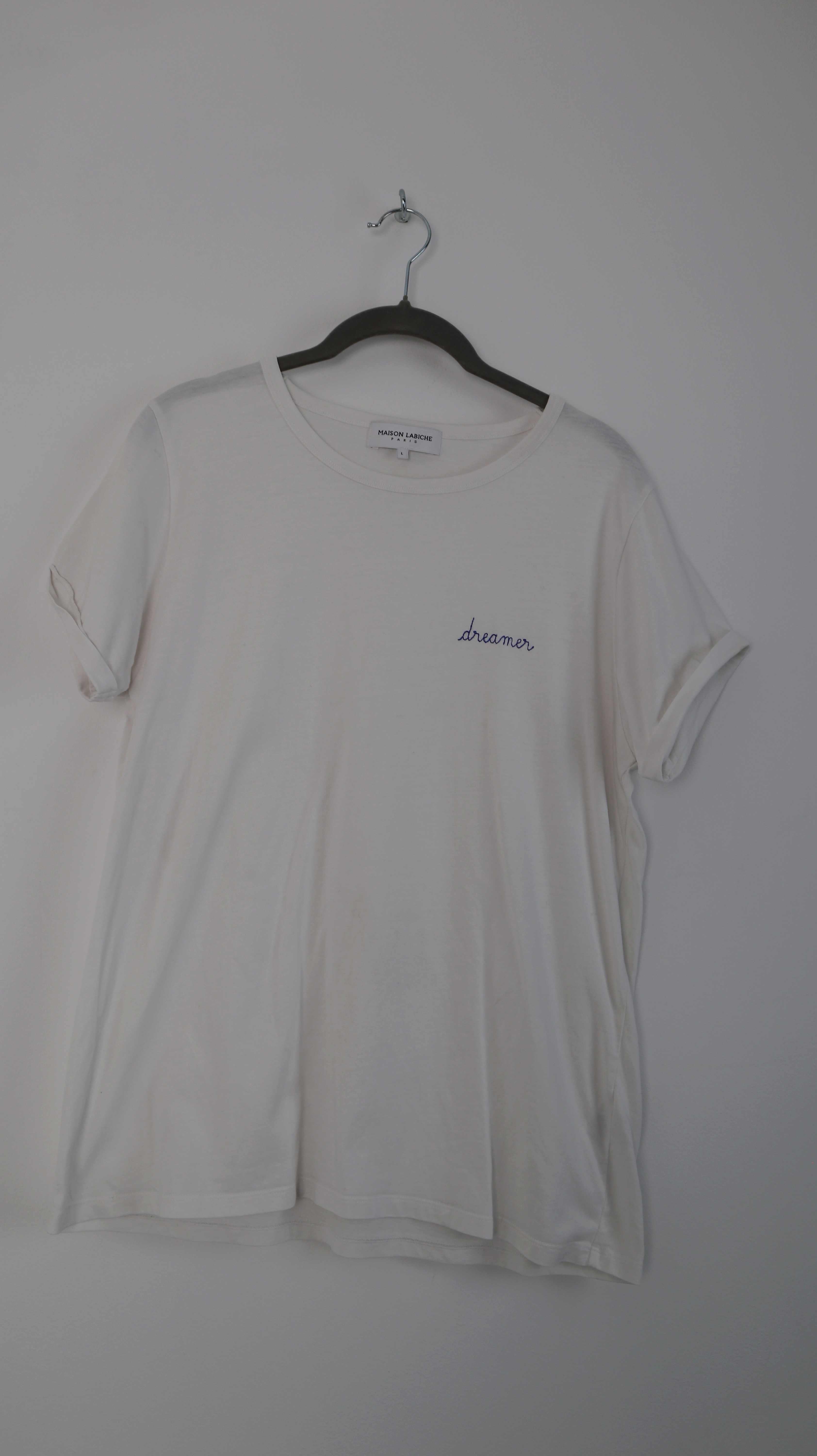 Maison Labiche Shirt weiß weiss dreamer 40 L bestickt T-Shirt