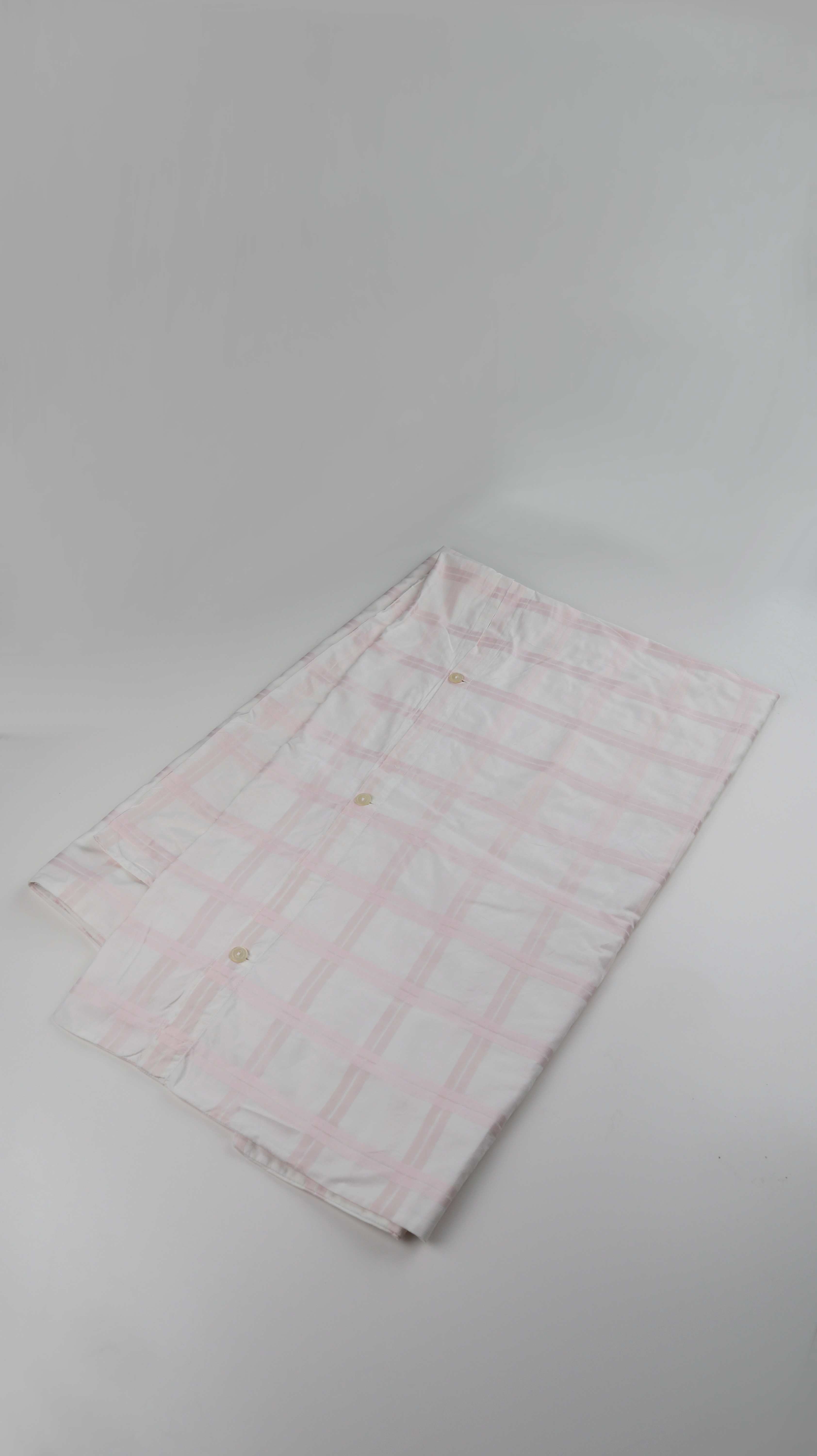 Bettwäsche Bettbezug rosa weiß 140 x 200 Baumwolle Kariert