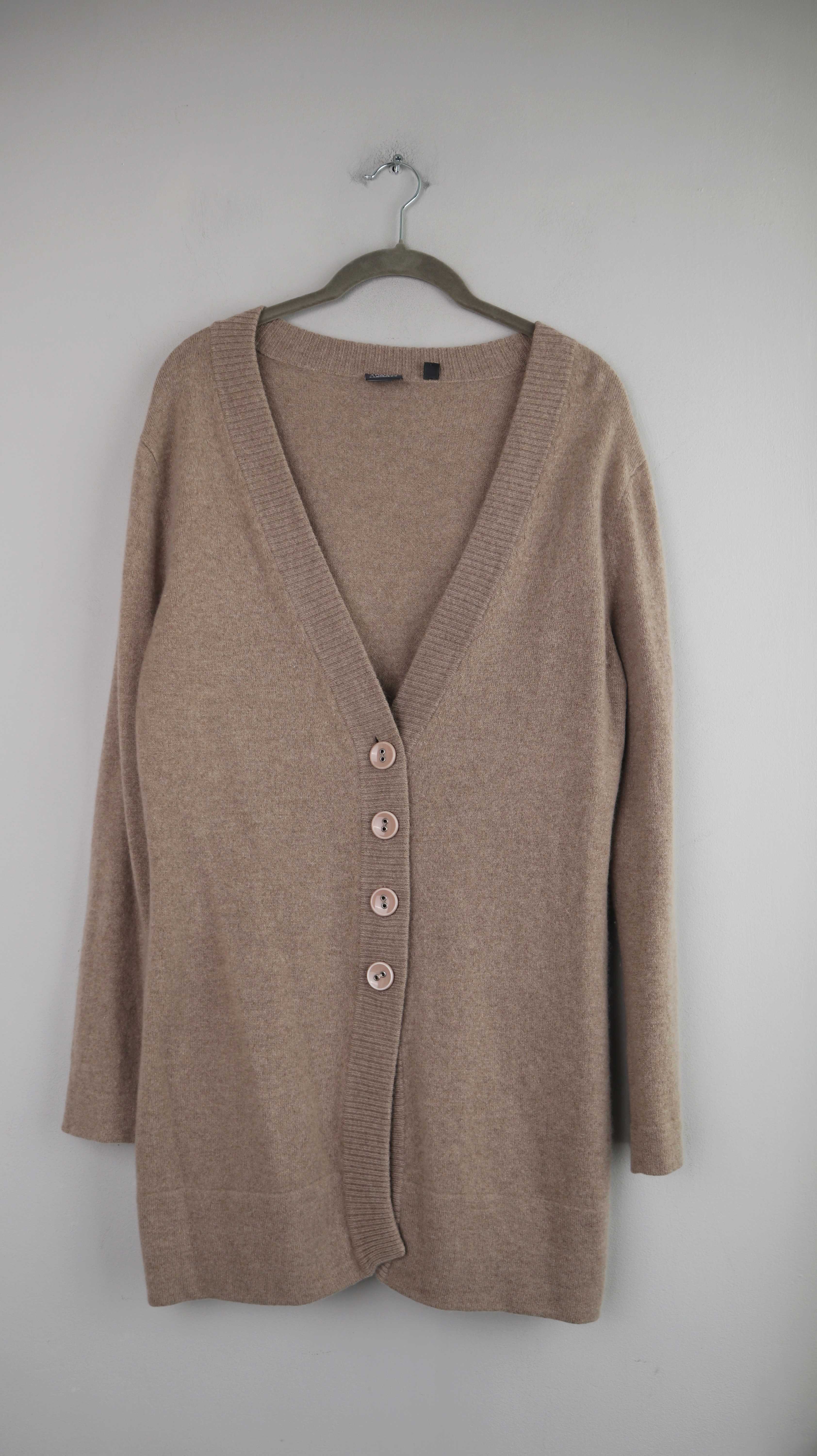 Adagio Strickjacke Beige braun Cashmere 40 L Cardigan geknöpft