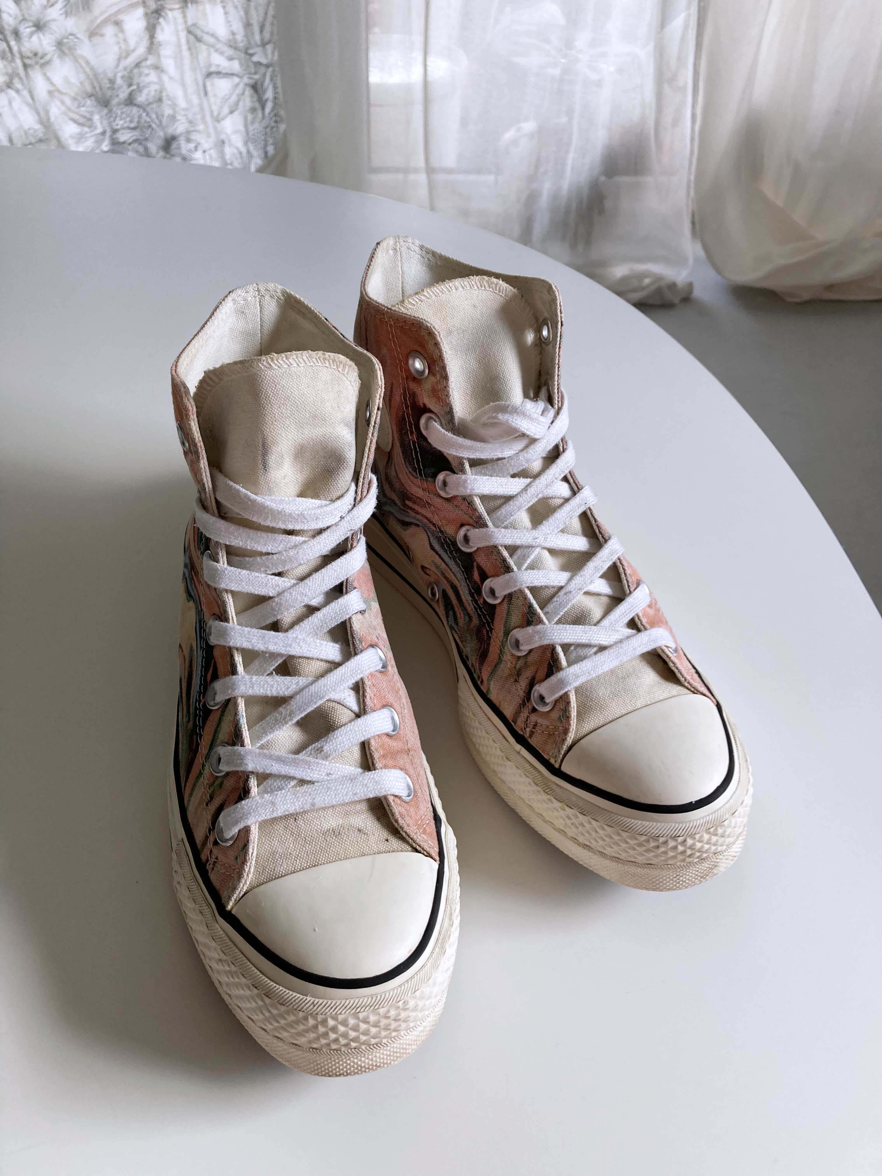 Chucks Converse All Star Plateau 40 Pastell Rosa Dip Dye Sneaker Turnschuhe