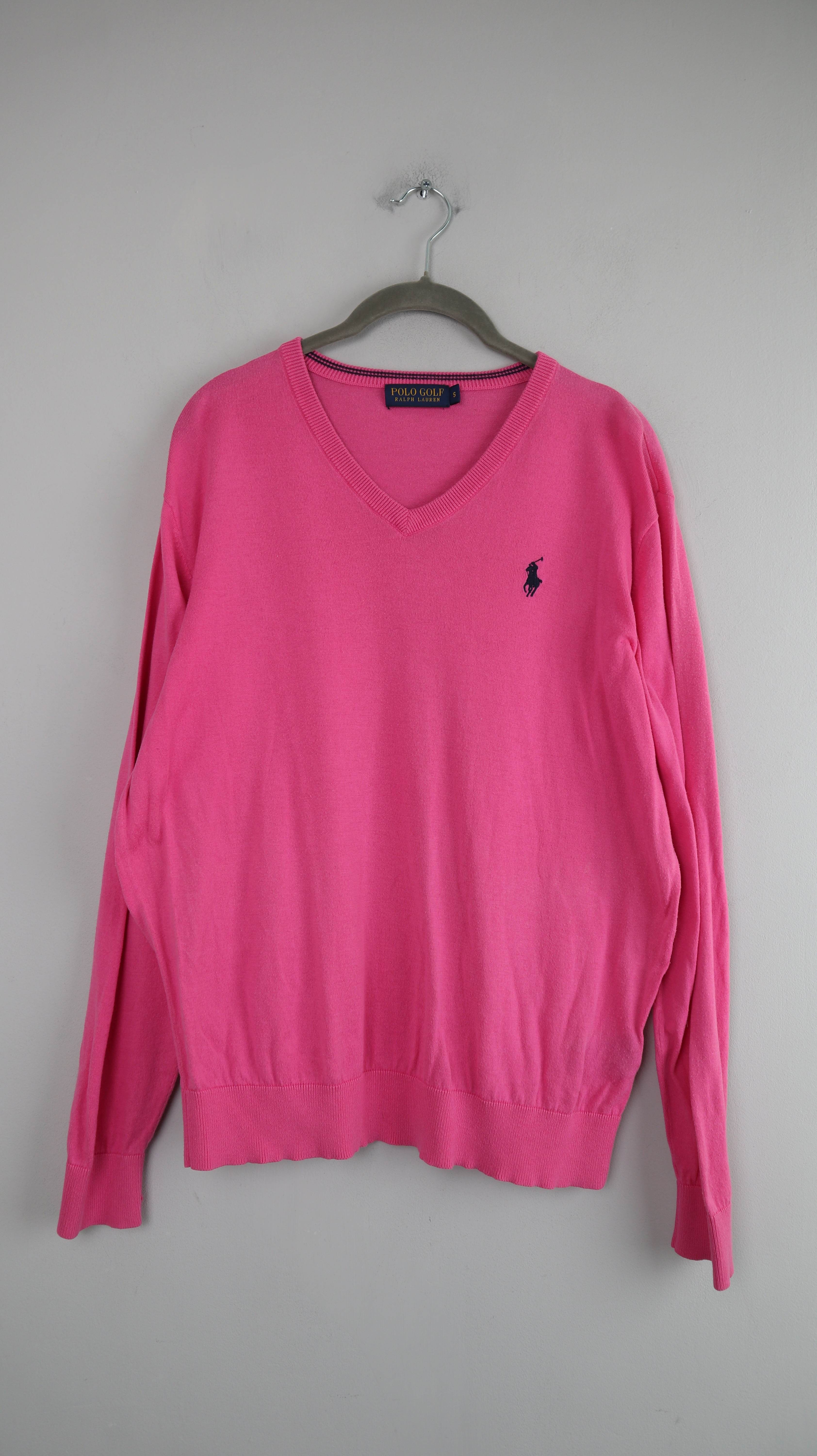 Ralph Lauren Golf Polo Pullover Sweater Pink 36 S V-Ausschnitt