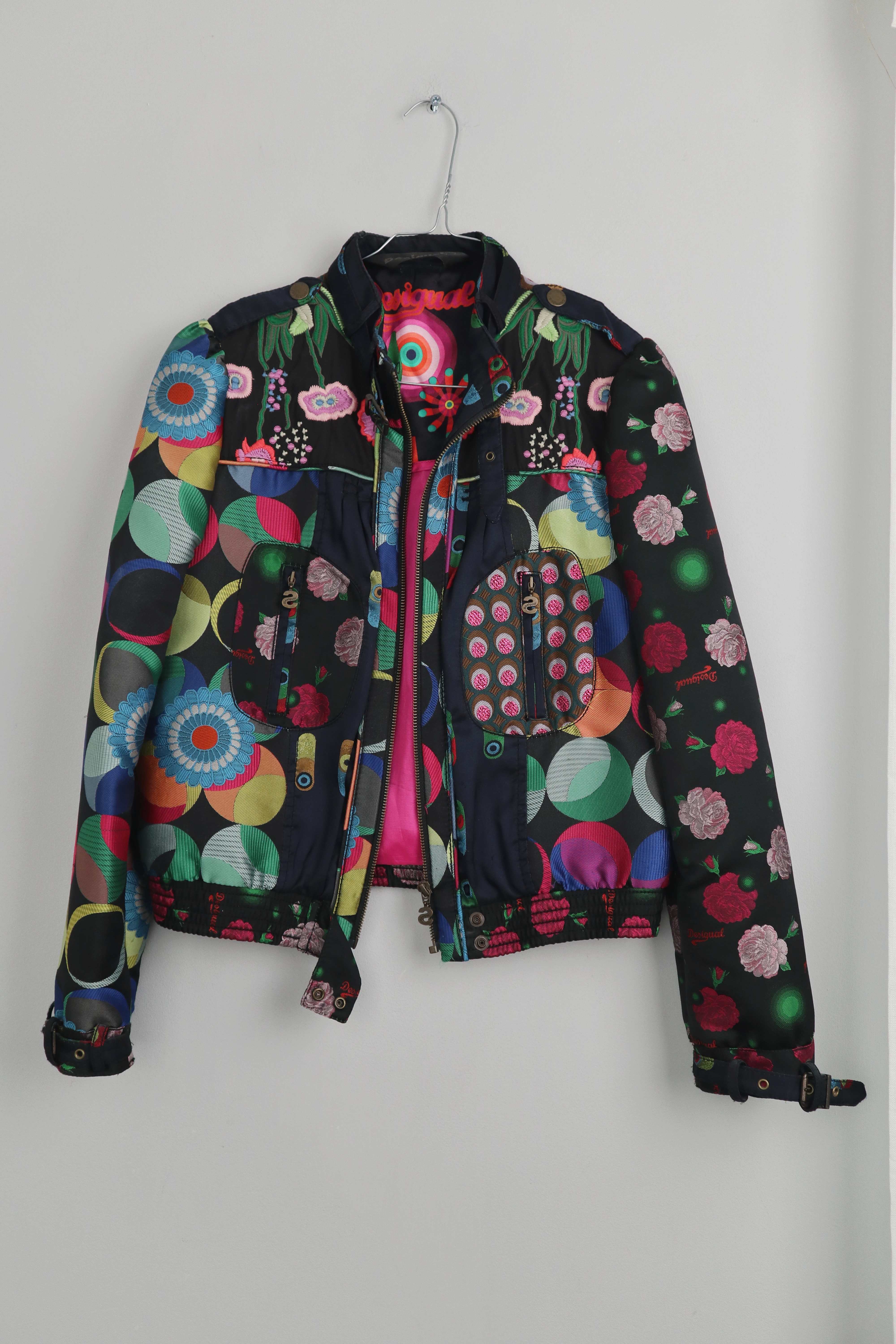 Desigual Jacke schwarz 38 M bunt gemustert