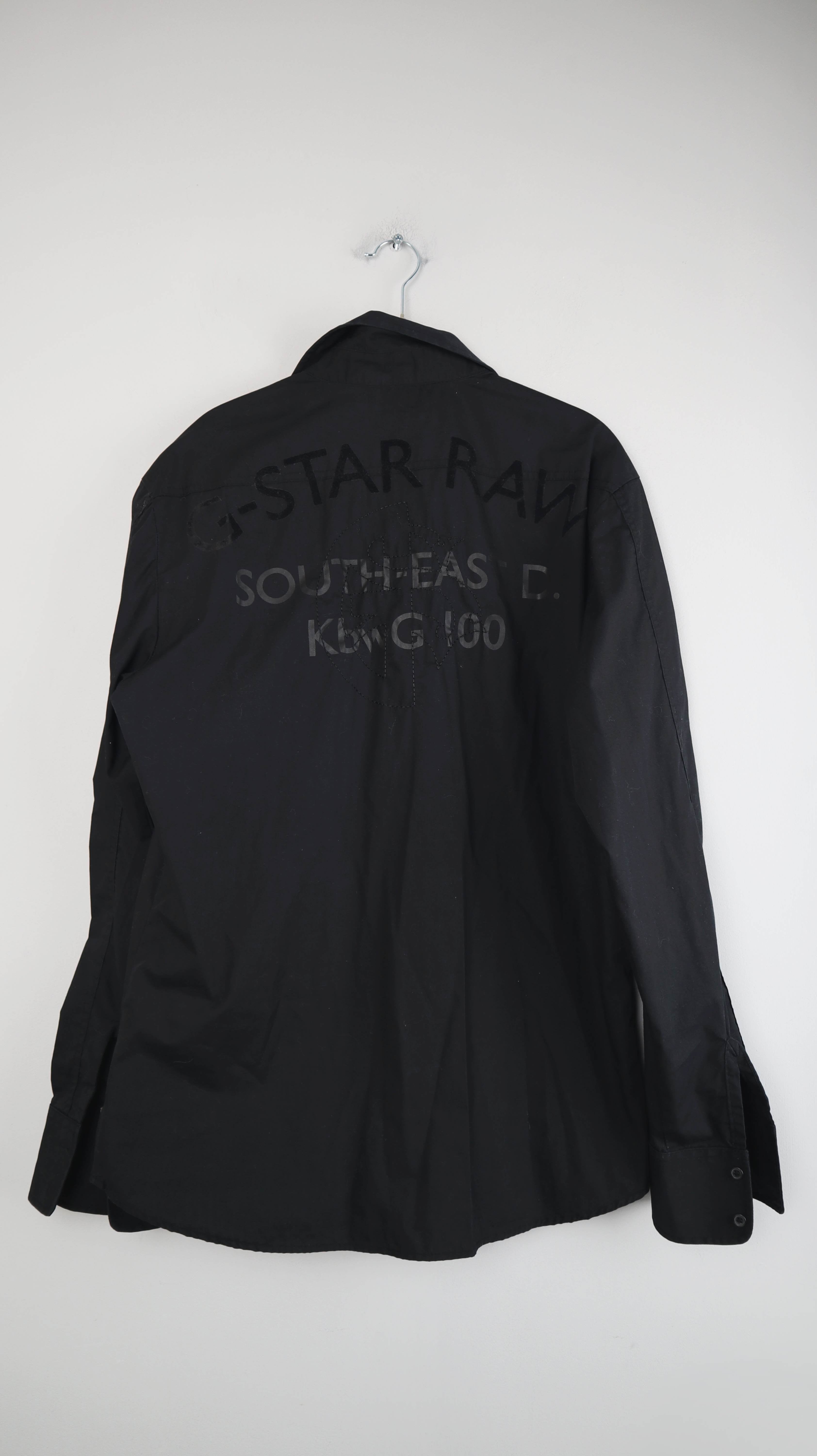 G-Star Hemd XL Schwarz langärmlig basic