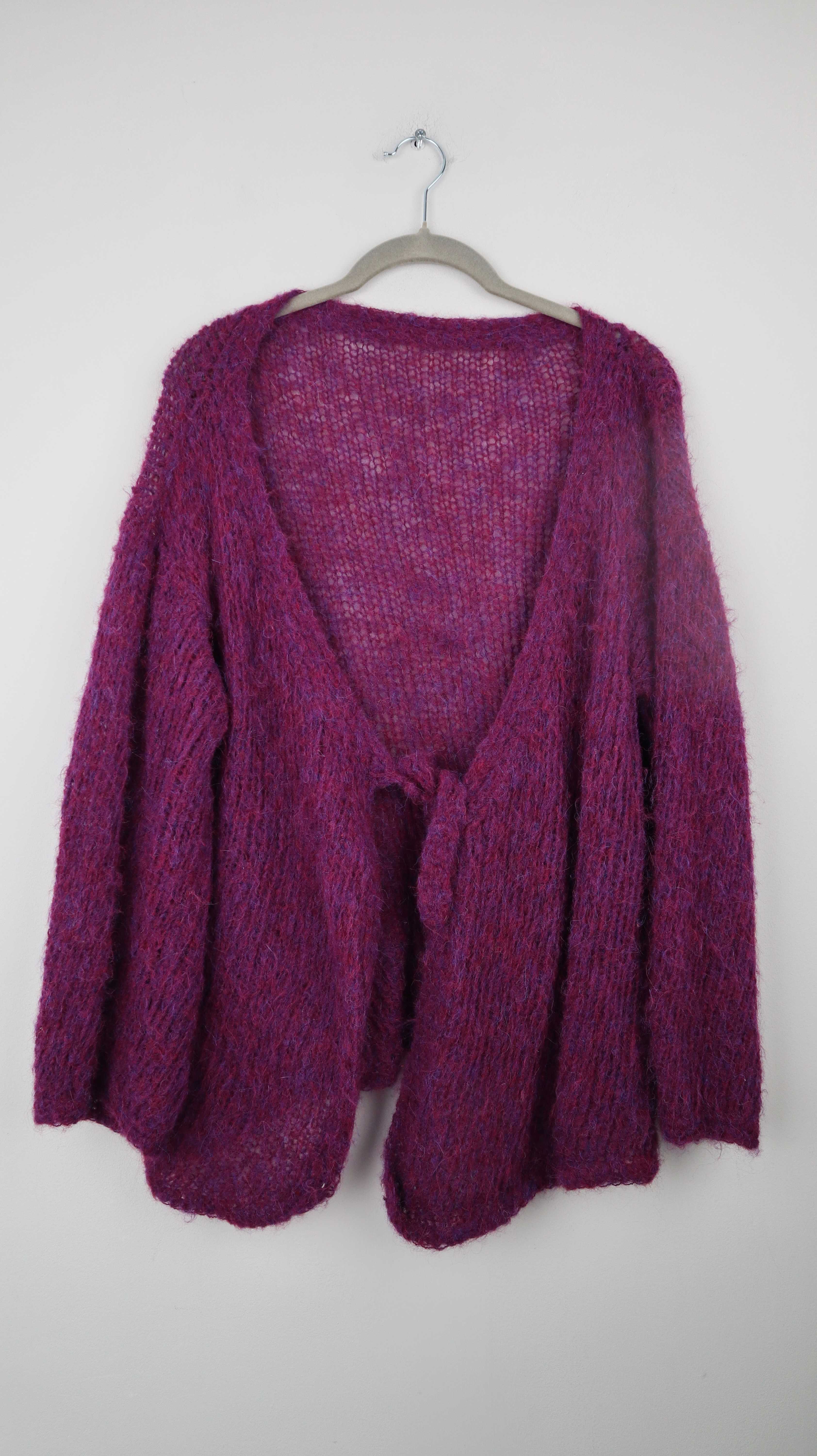 Strickjacke Cardigan Lila XL Flieder Jacke Wollstrickjacke