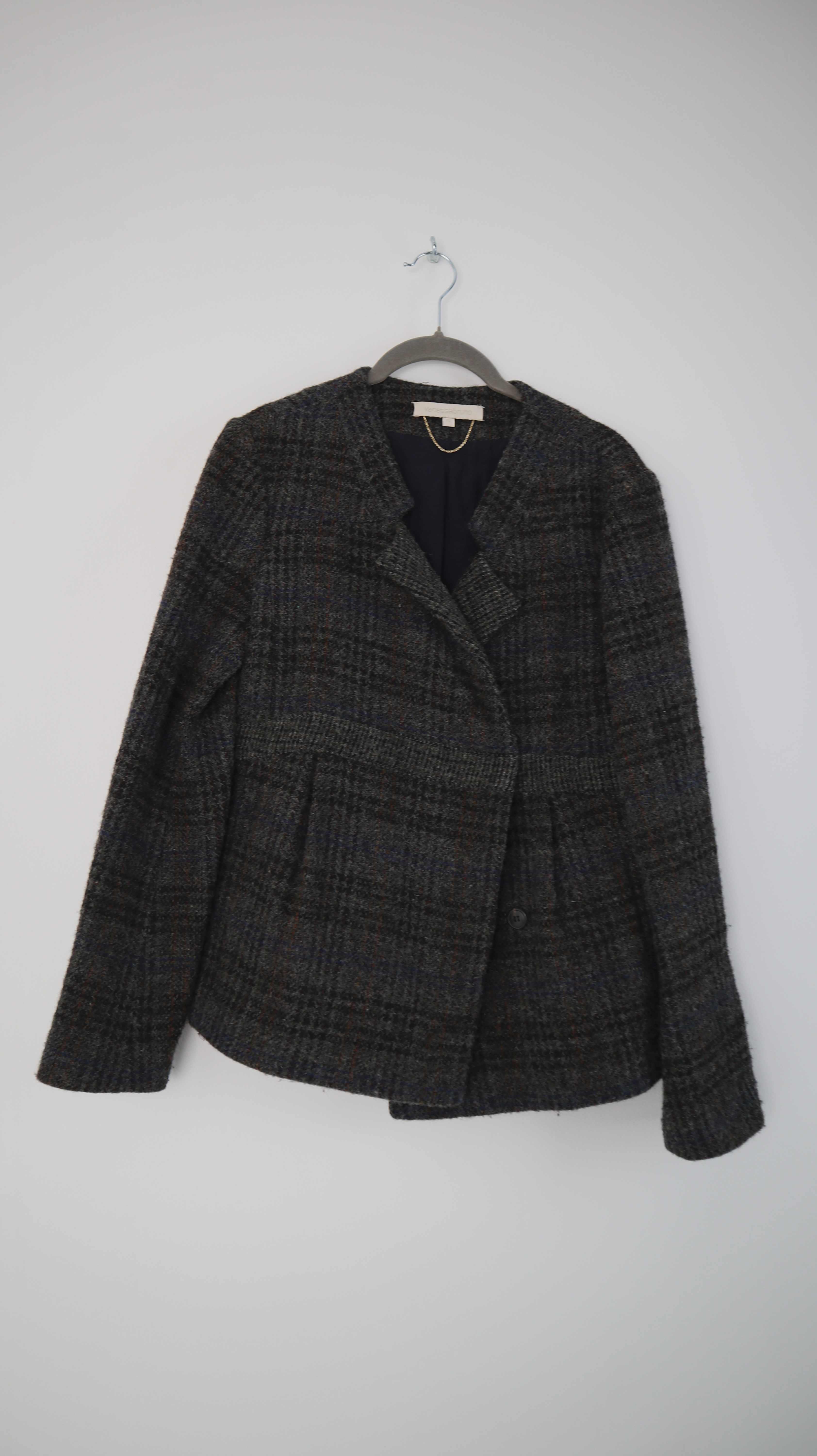 Vanessa Bruno Jacke Wolljacke Blazer Harris Tweed 38 M Hand woven
