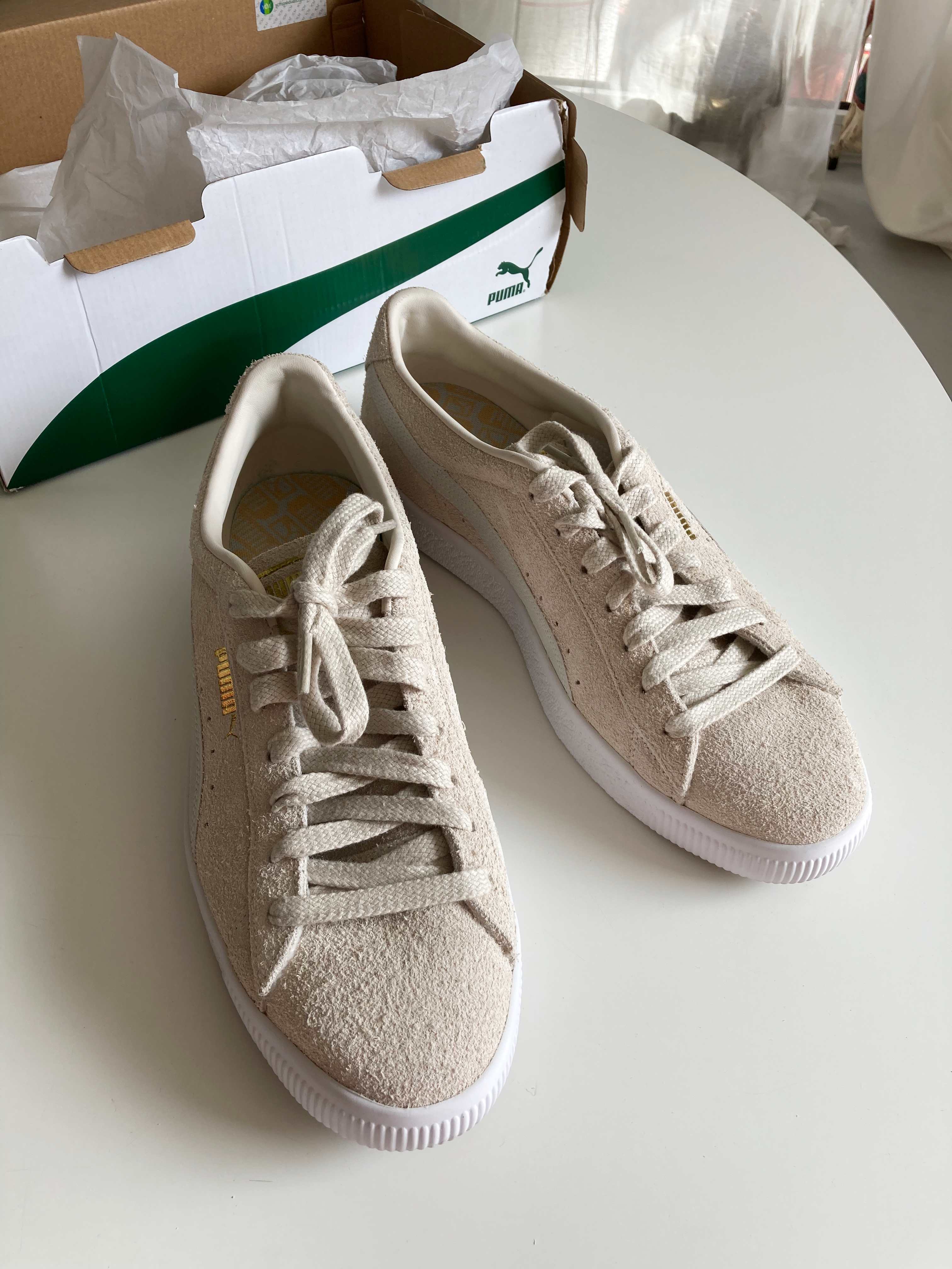 Puma Sneaker Turnschuhe Neu Creme Beige Wildleder 46 Eggnog castlerock