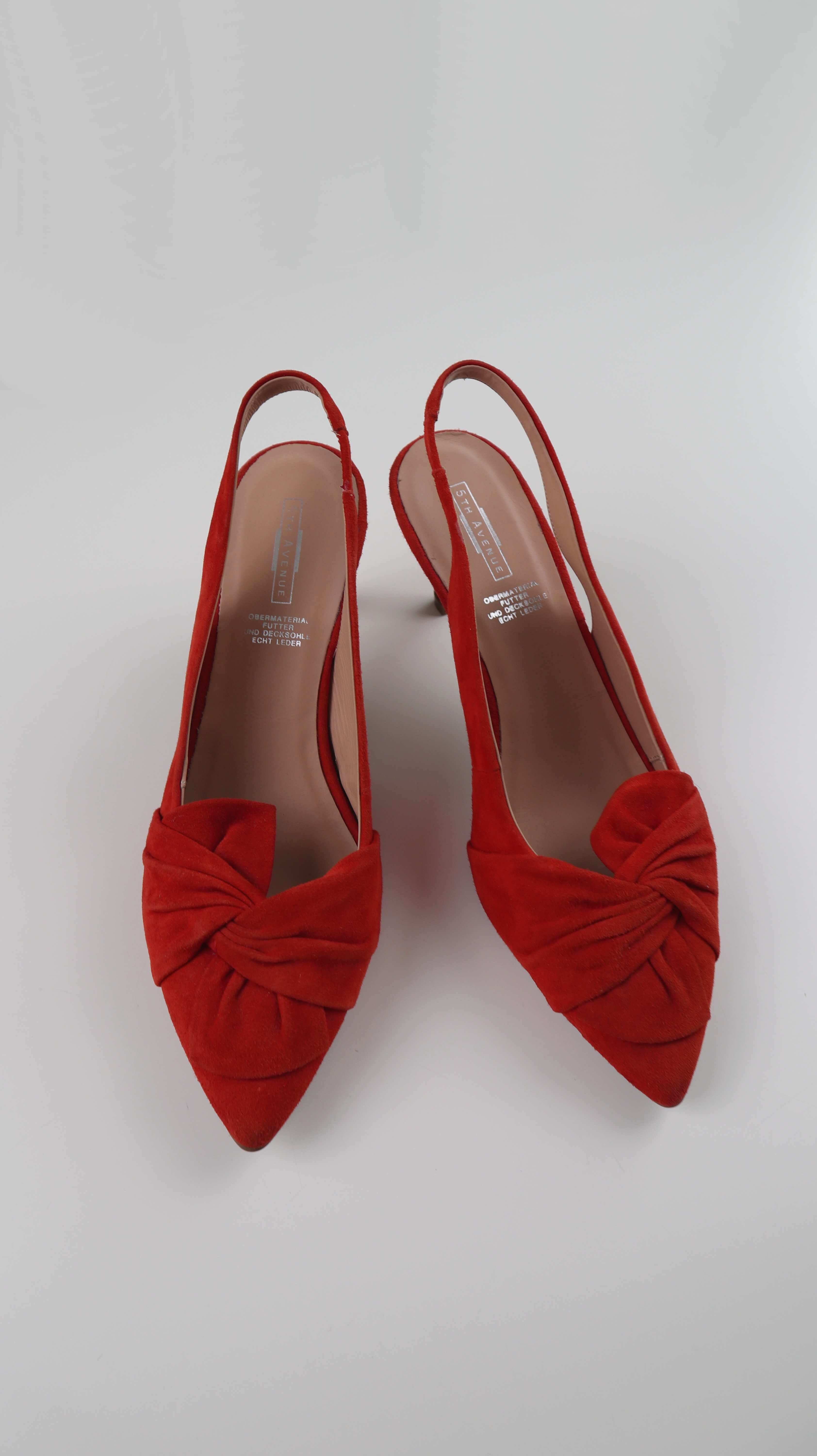 5th Avenue Heels Slipper rot Wildlederheels Pumps 39 Absatzschuhe