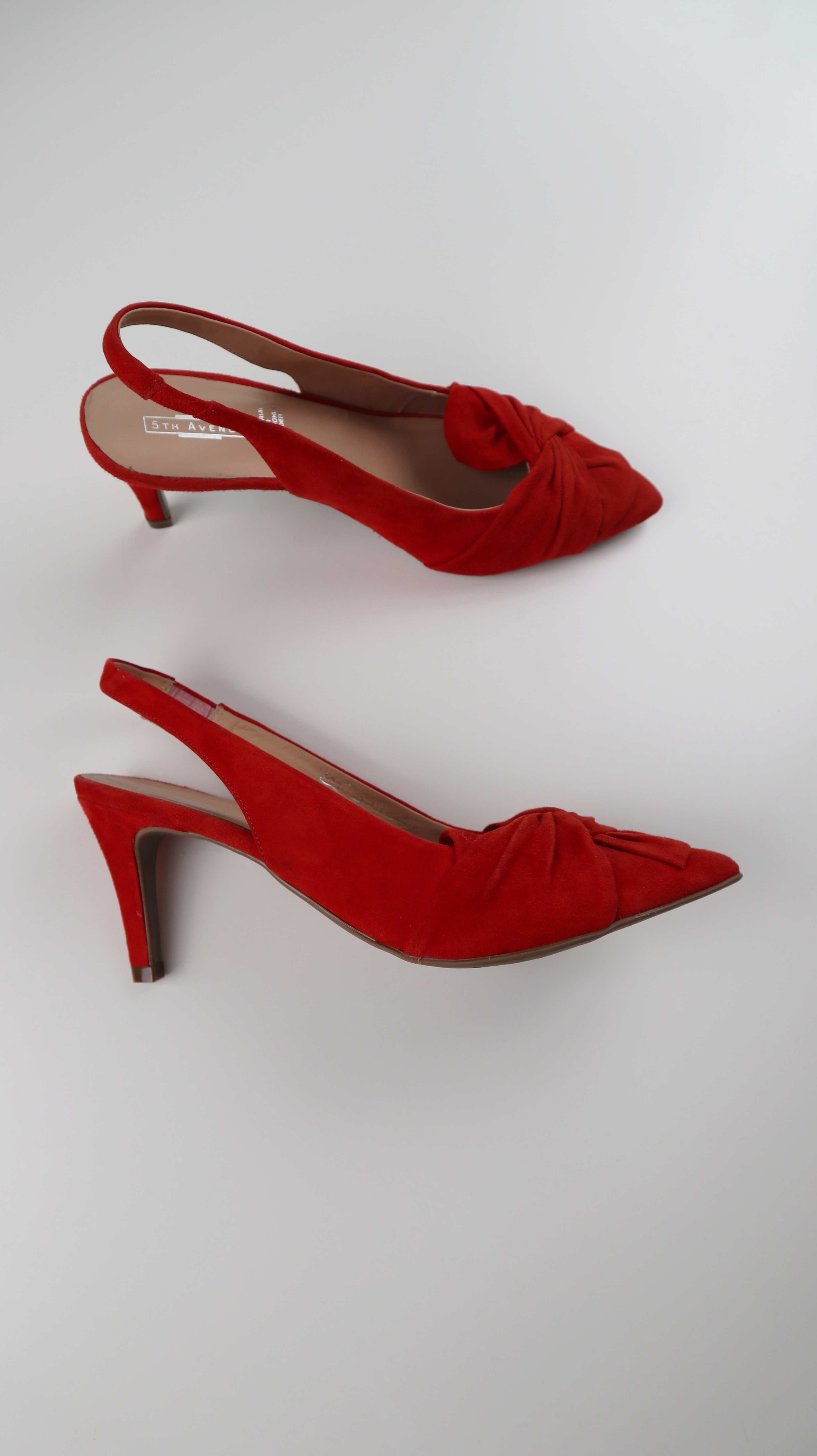 5th Avenue Heels Slipper rot Wildlederheels Pumps 39 Absatzschuhe