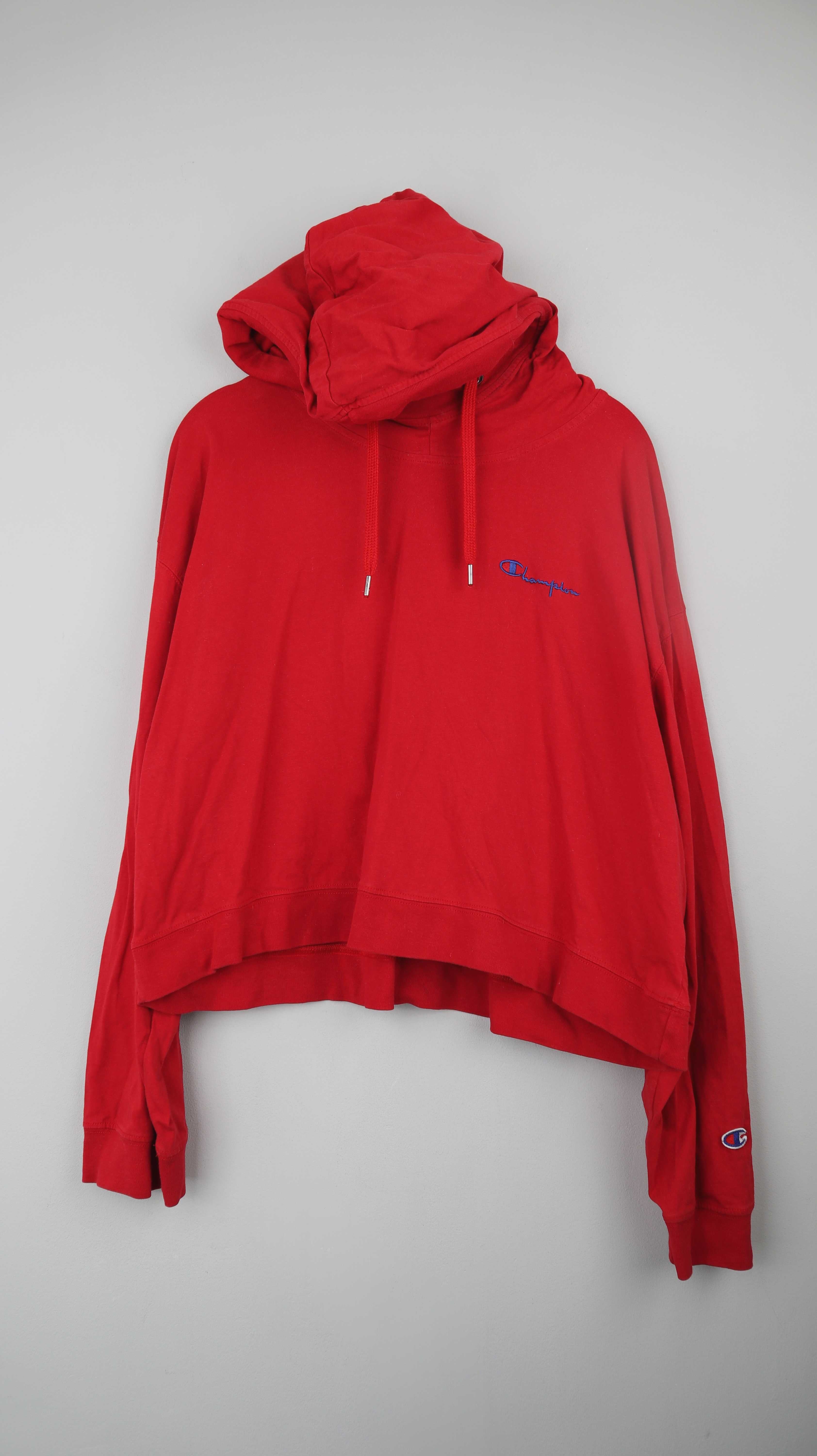 Champion Pullover Rot Kapuzenpullover Sweater einfarbig S 36