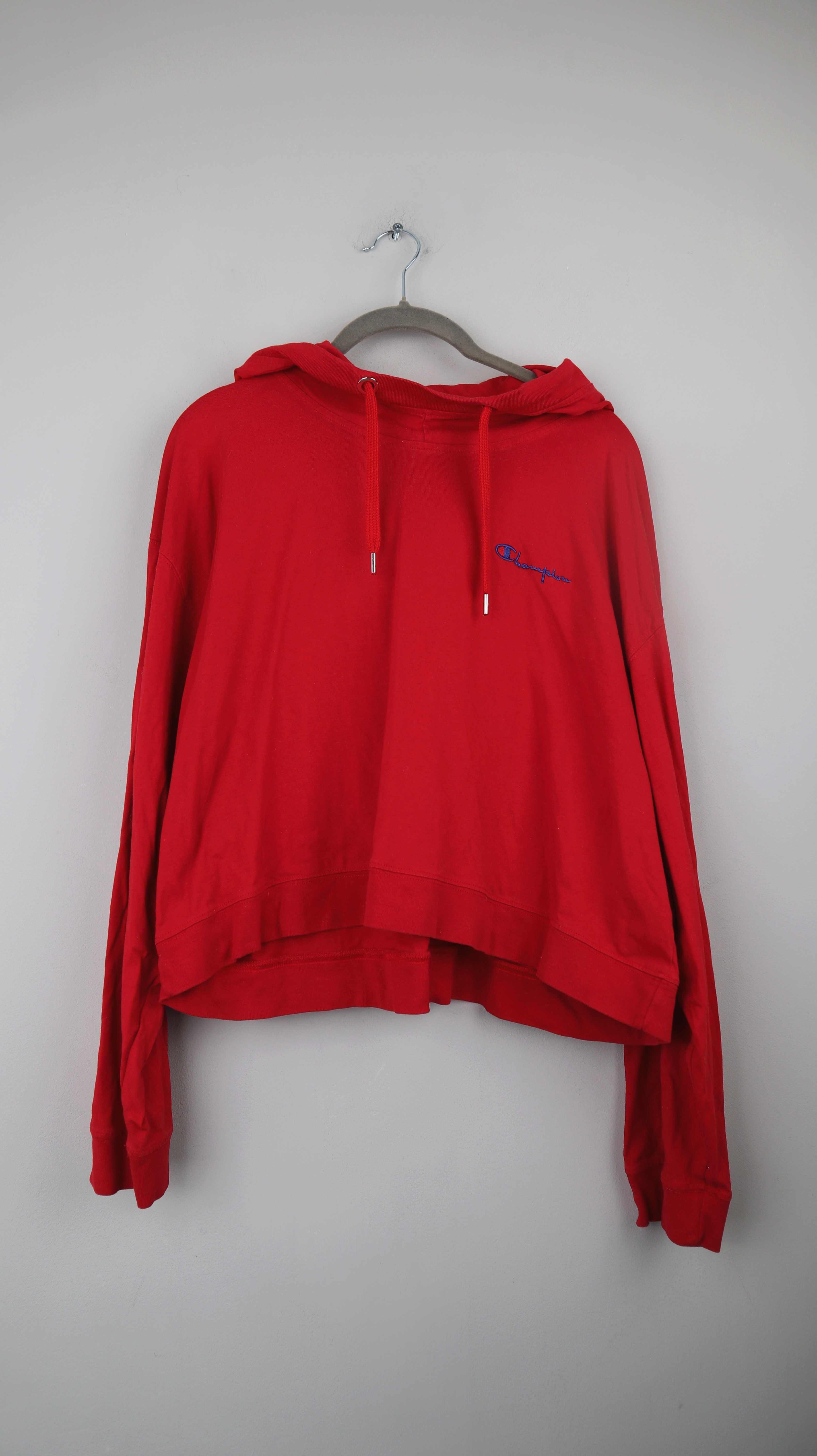 Champion Pullover Rot Kapuzenpullover Sweater einfarbig S 36