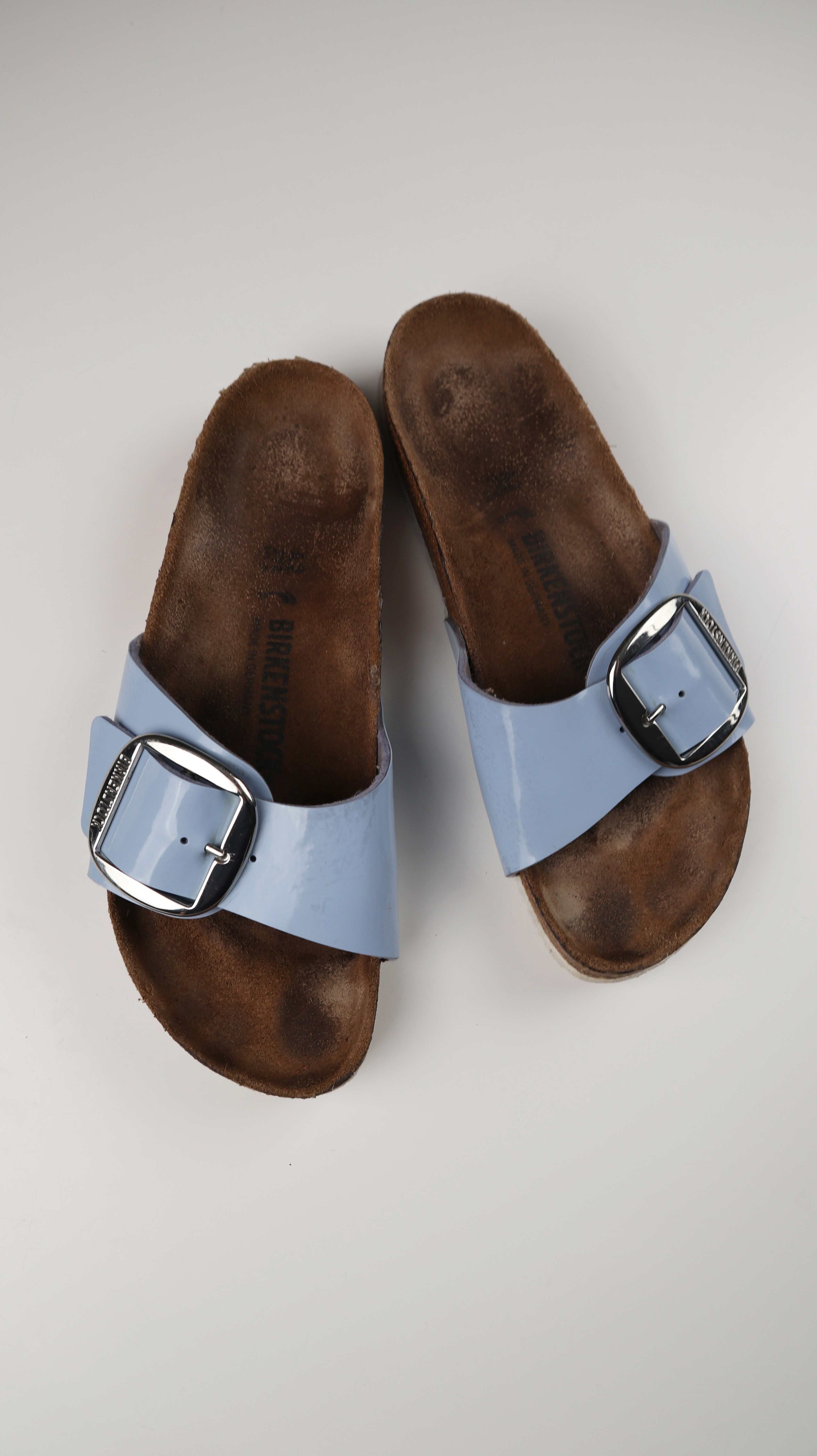 Birkenstock Sandalen 42 Blau Madrid Hellblau Pantolette Slipper