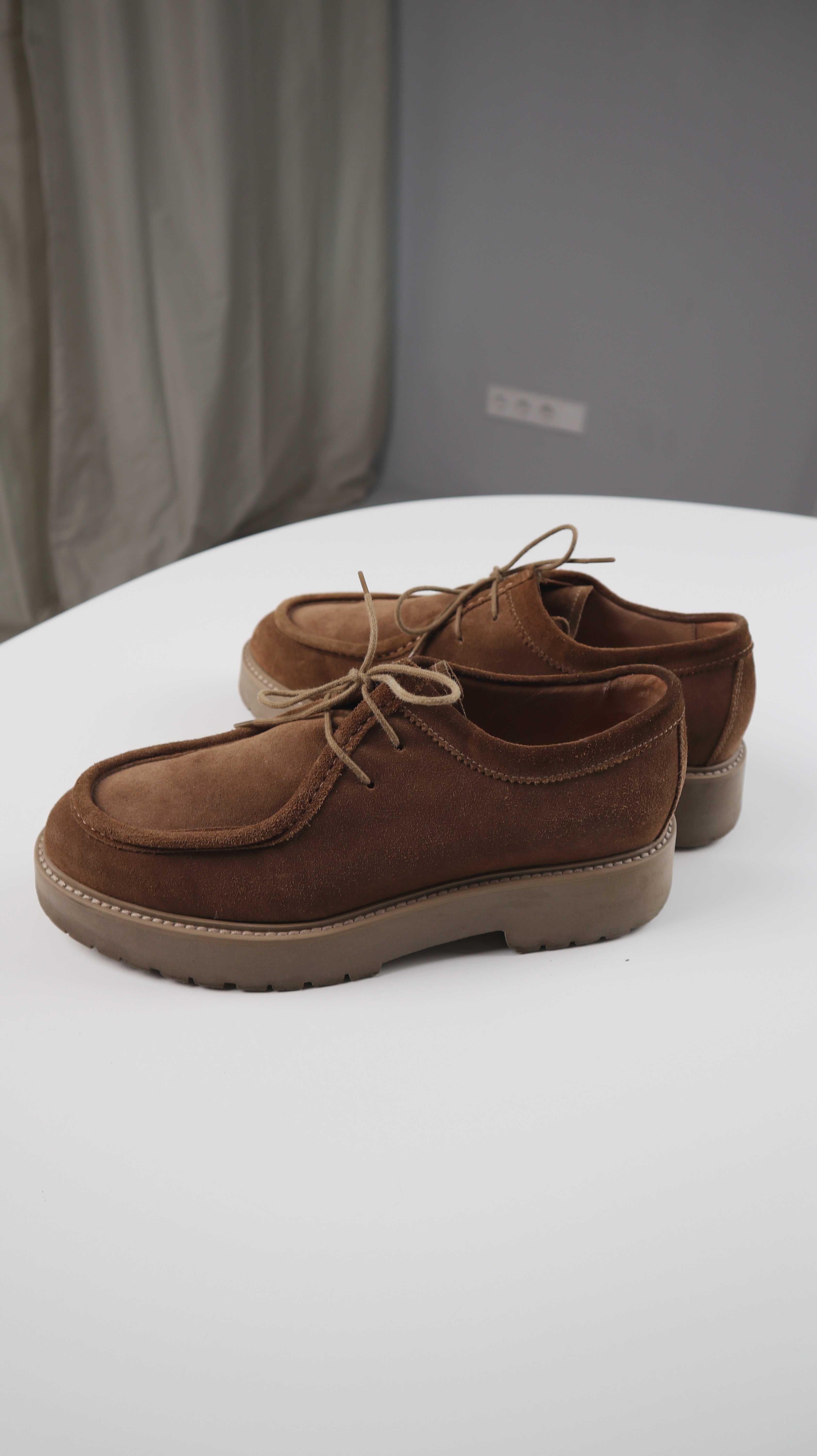 Nero Giardini Schnürschuhe 40 Braun Wildleder Loafer Cognac