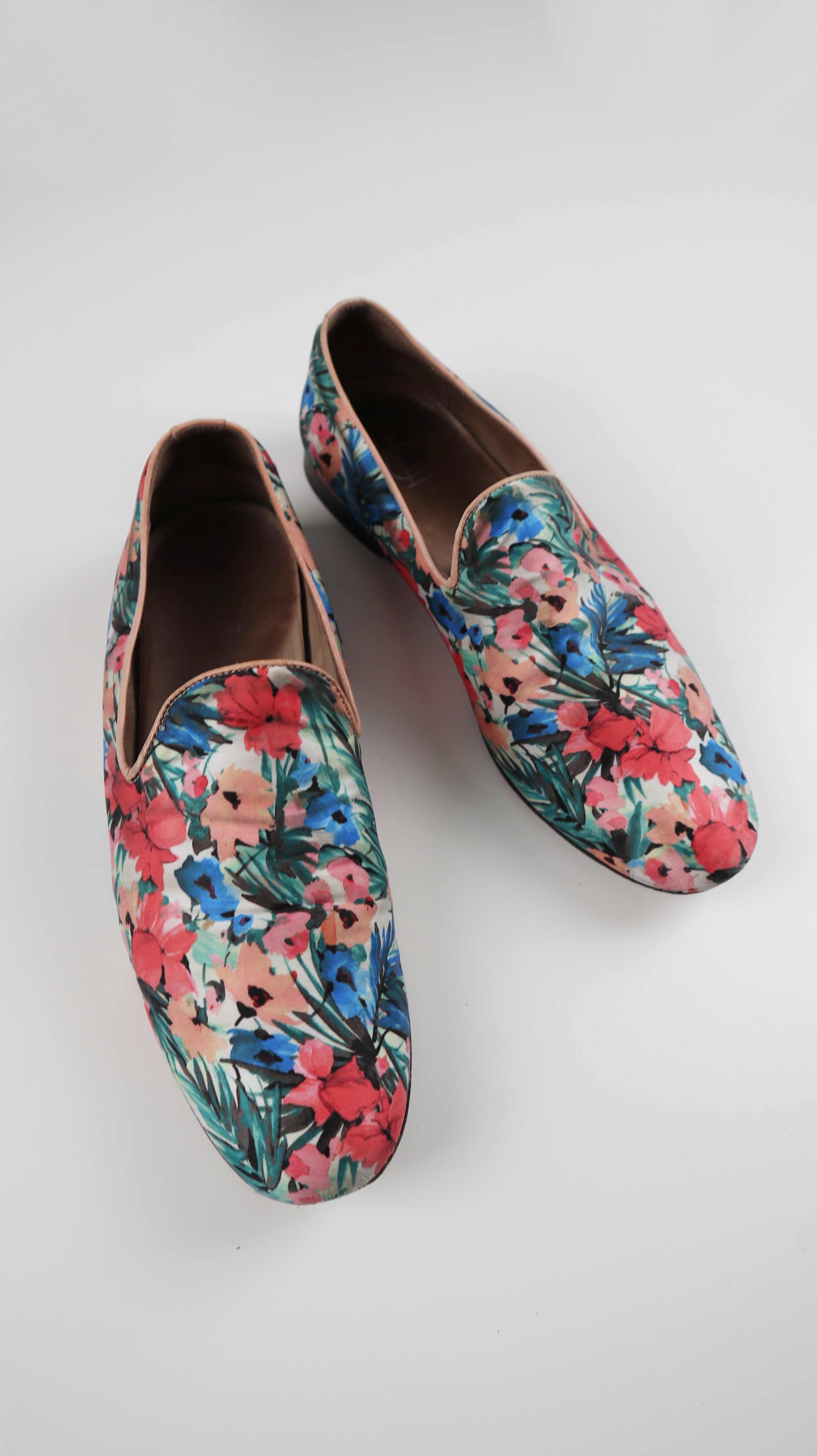 Communication Love Ballerinas 41 bunt Blumen Loafer Slipper